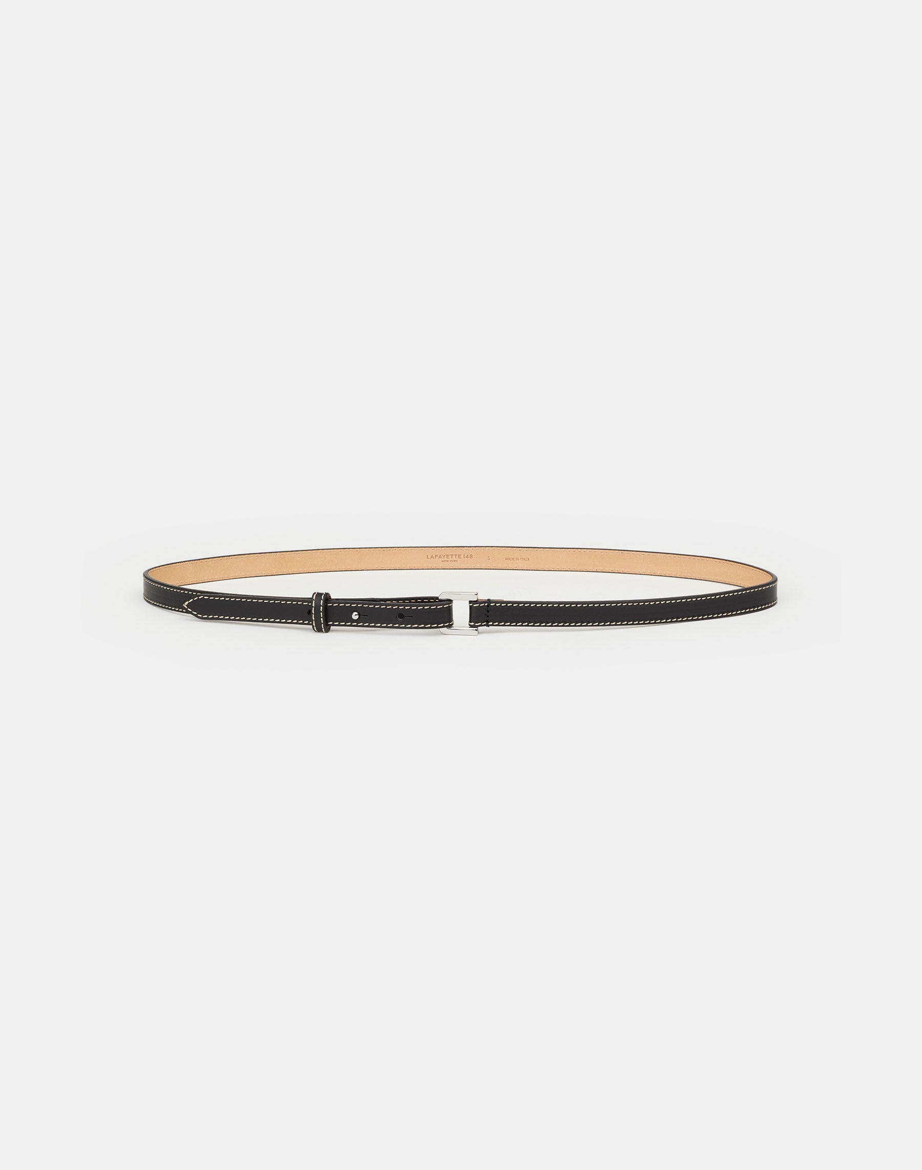 Italian Vachetta Leather Skinny Belt