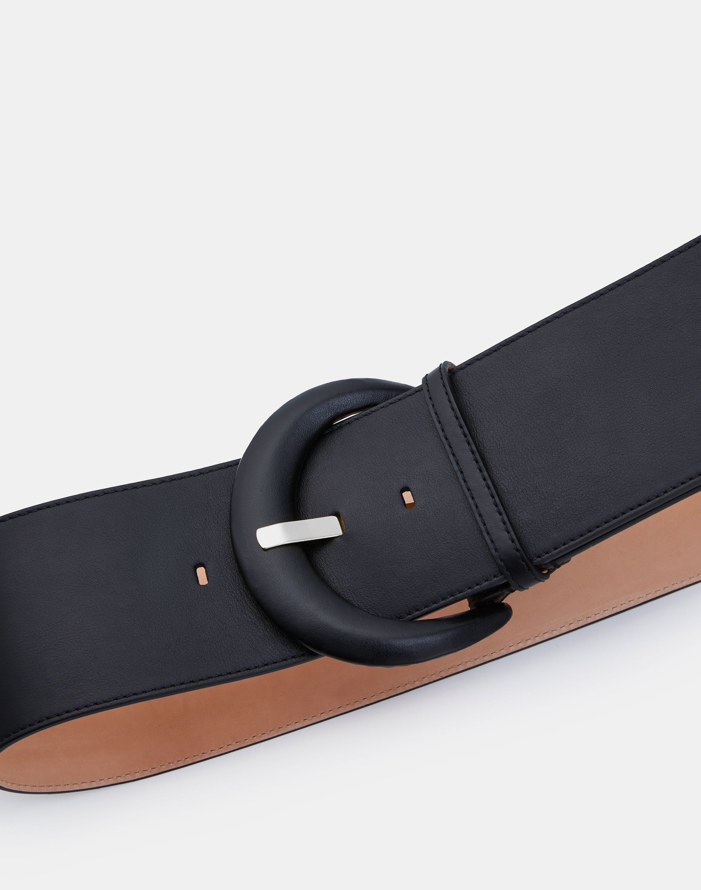 Soft Calfskin Leather Buckle Belt