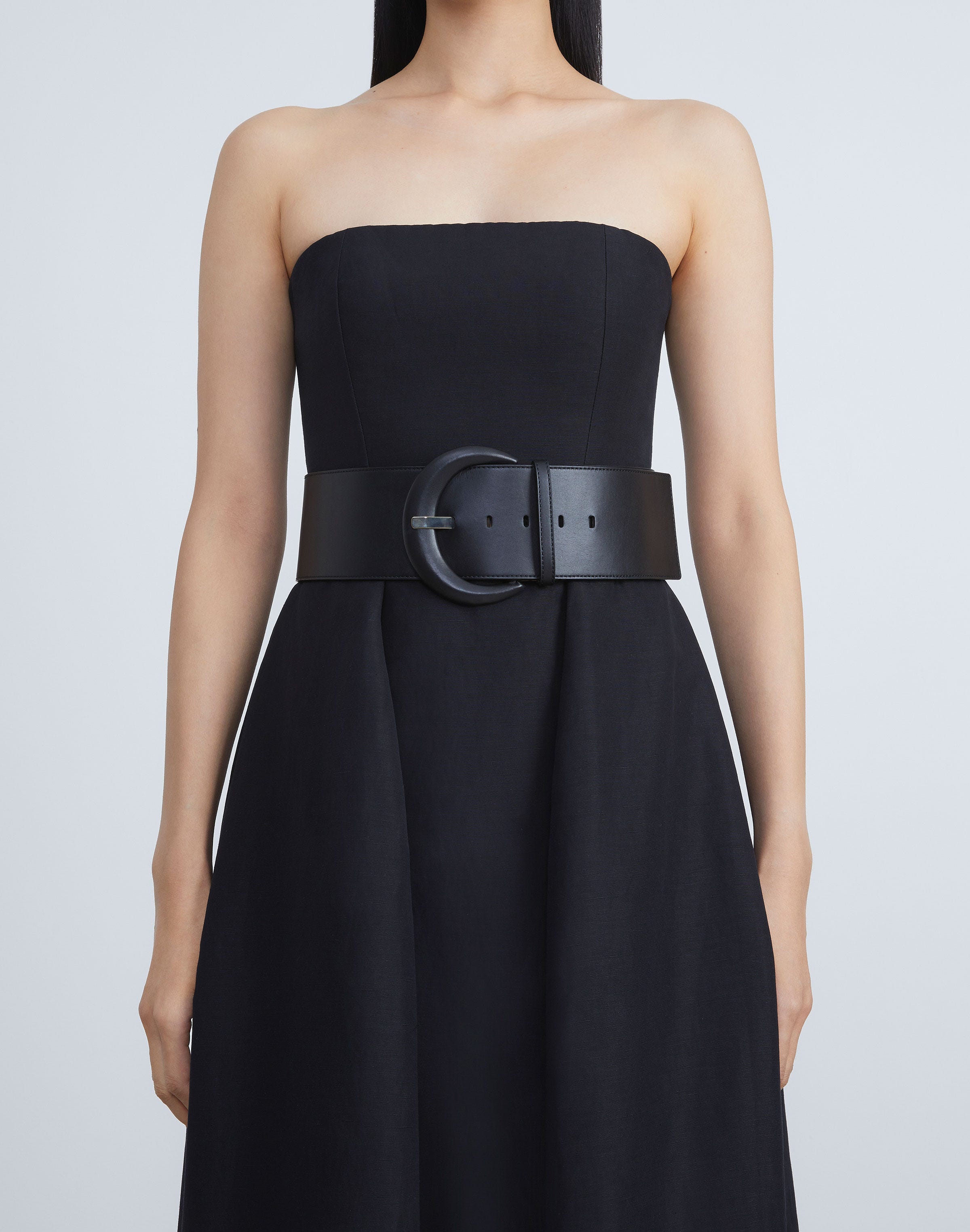 Soft Calfskin Leather Buckle Belt