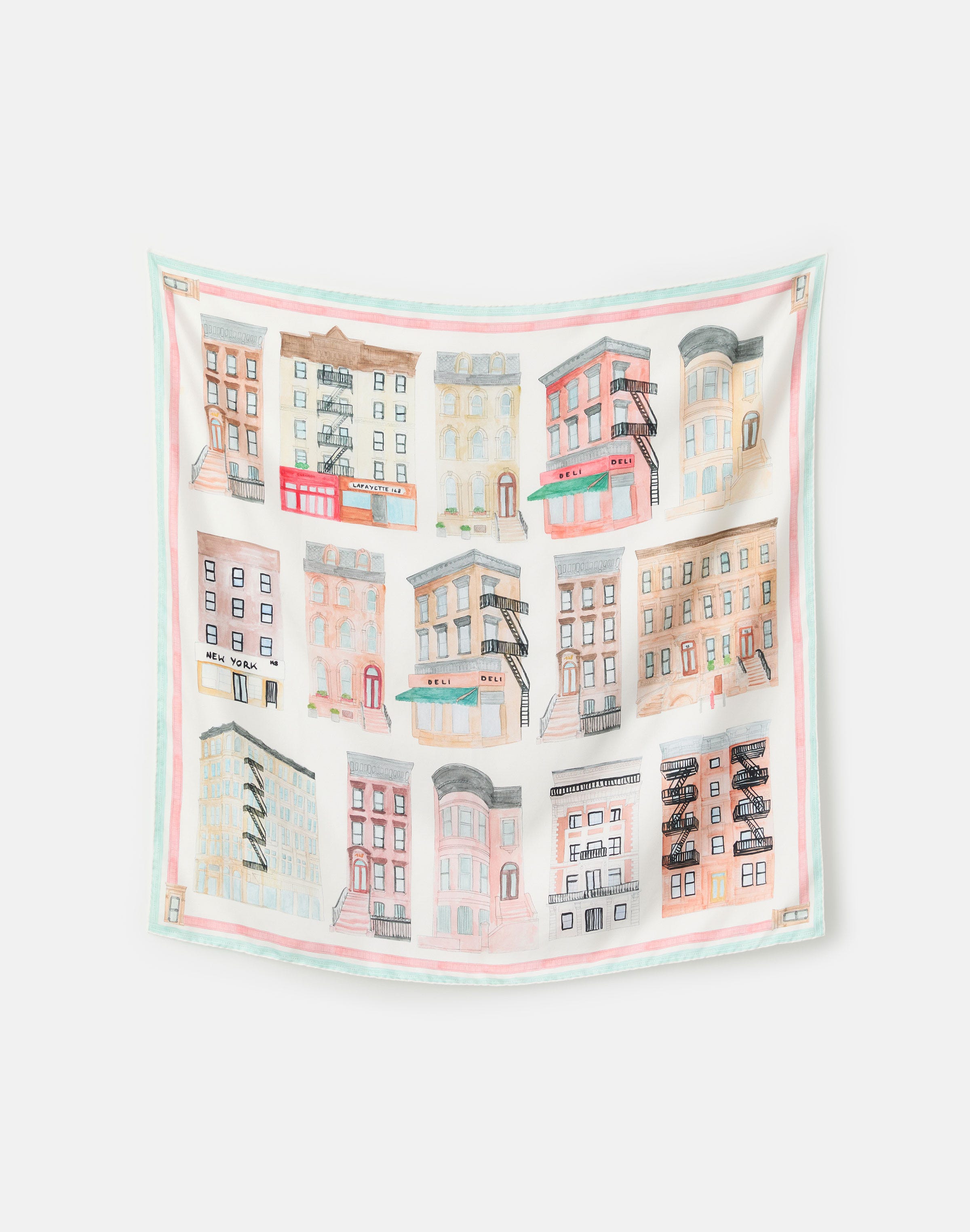 Pied-À-Terre Print Silk Twill Scarf