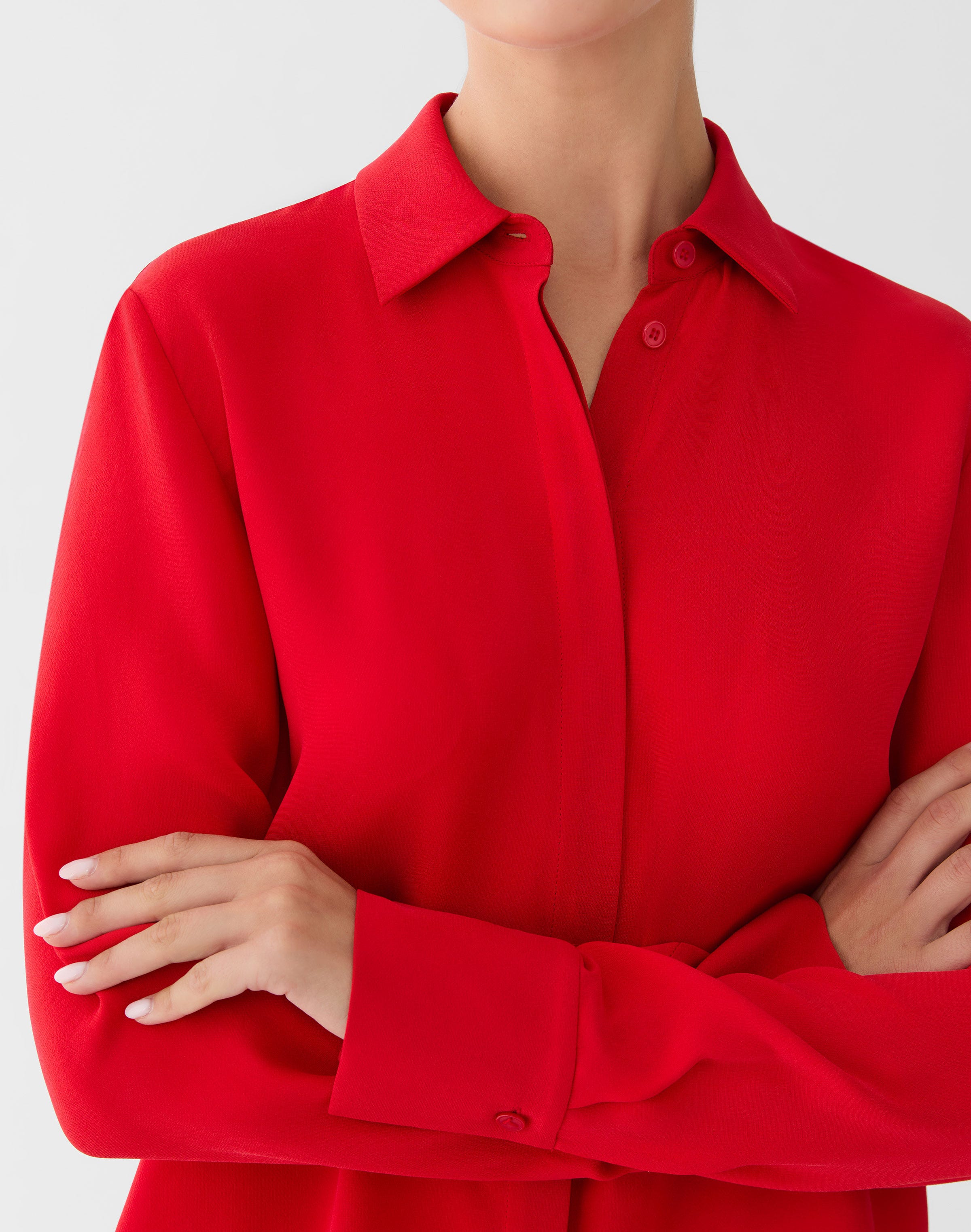 Silk Georgette Button Blouse