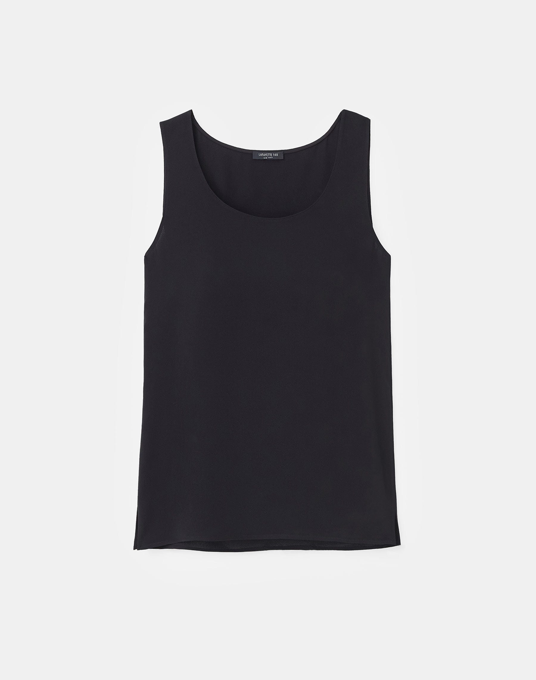 Plus-Size Silk Double Georgette Sleeveless Blouse