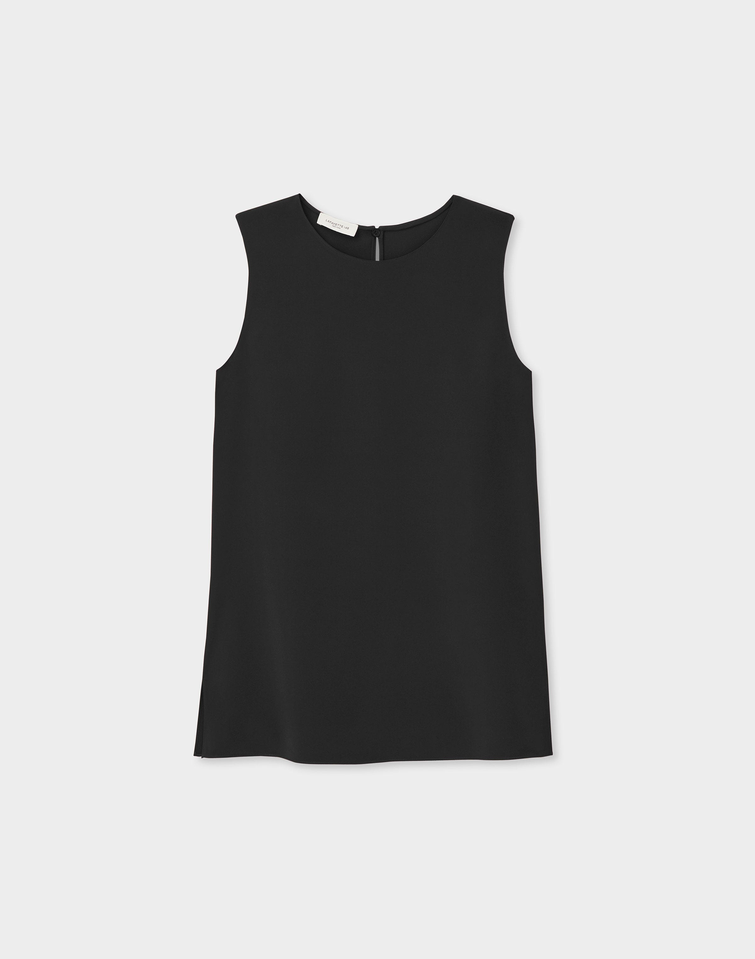 Silk Crepe De Chine Sleeveless Blouse