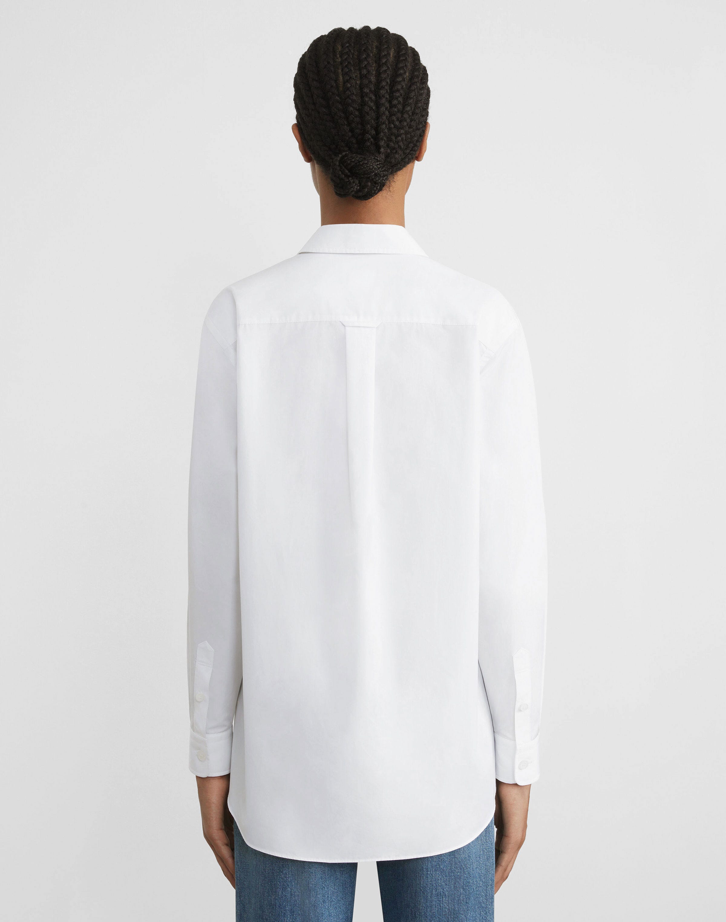 Plus-Size Organic Cotton Poplin Oversized Shirt