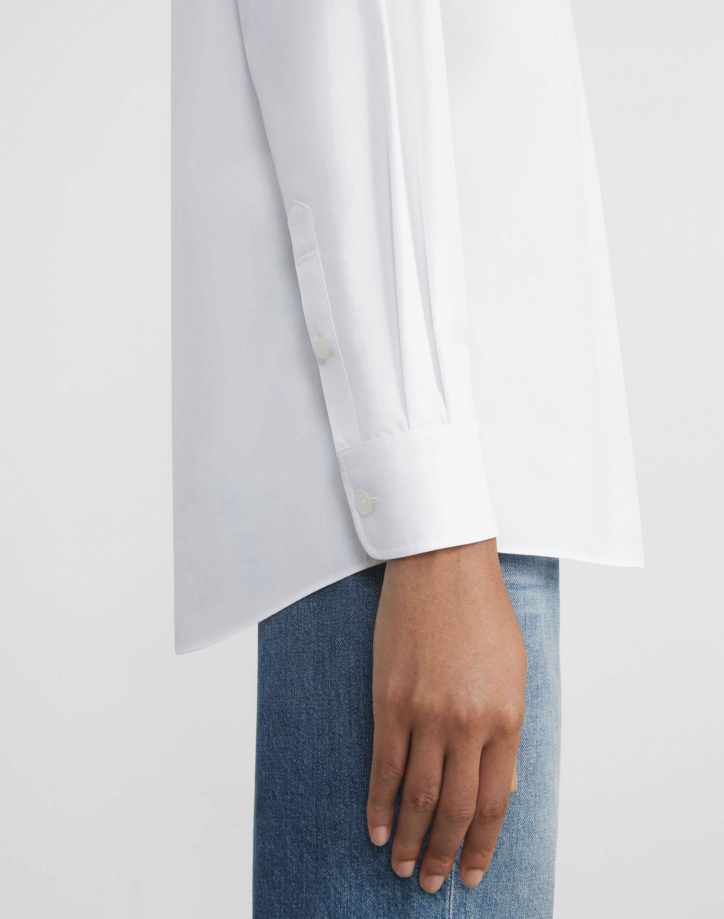 Plus-Size Organic Cotton Poplin Oversized Shirt