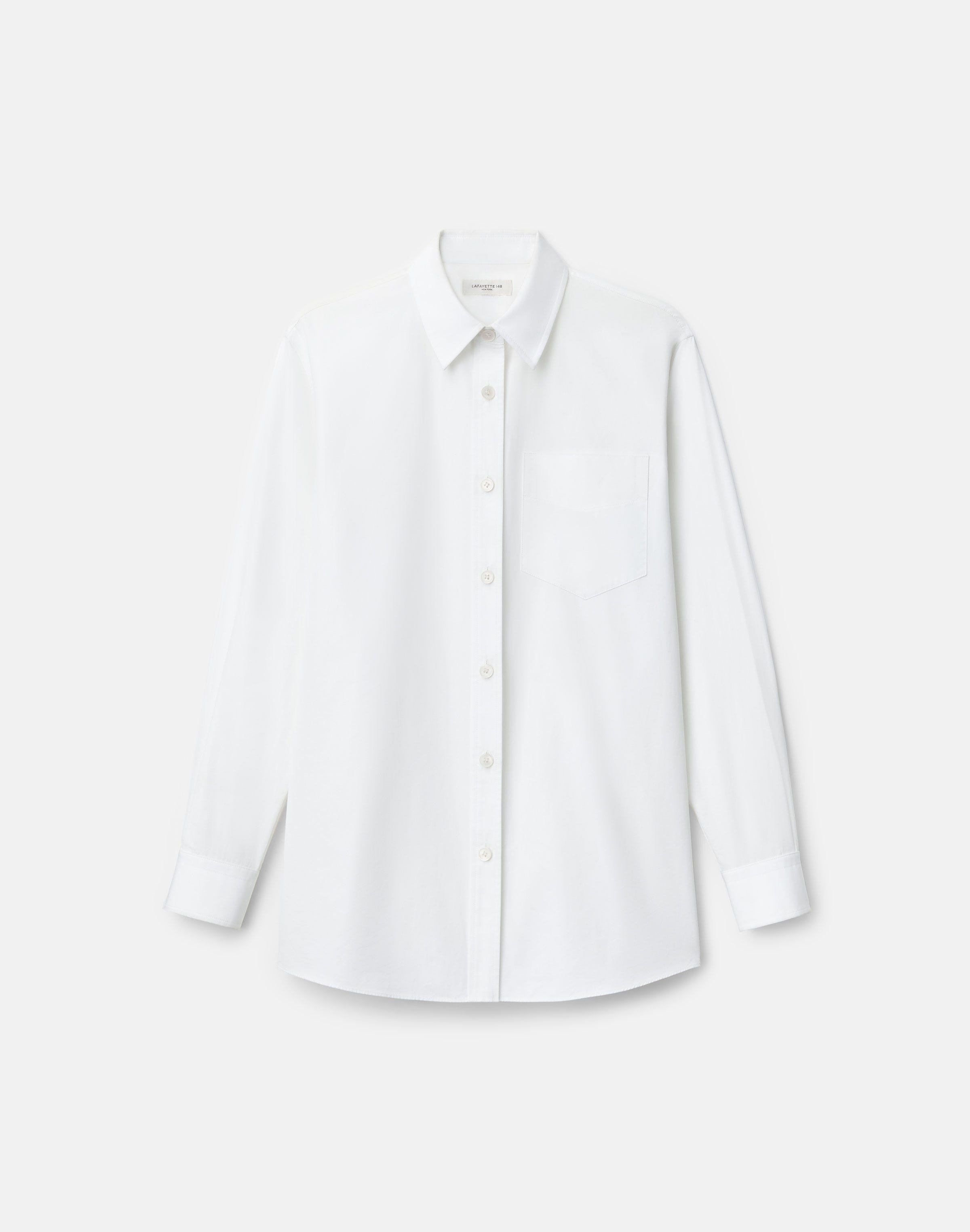 Plus-Size Organic Cotton Poplin Oversized Shirt