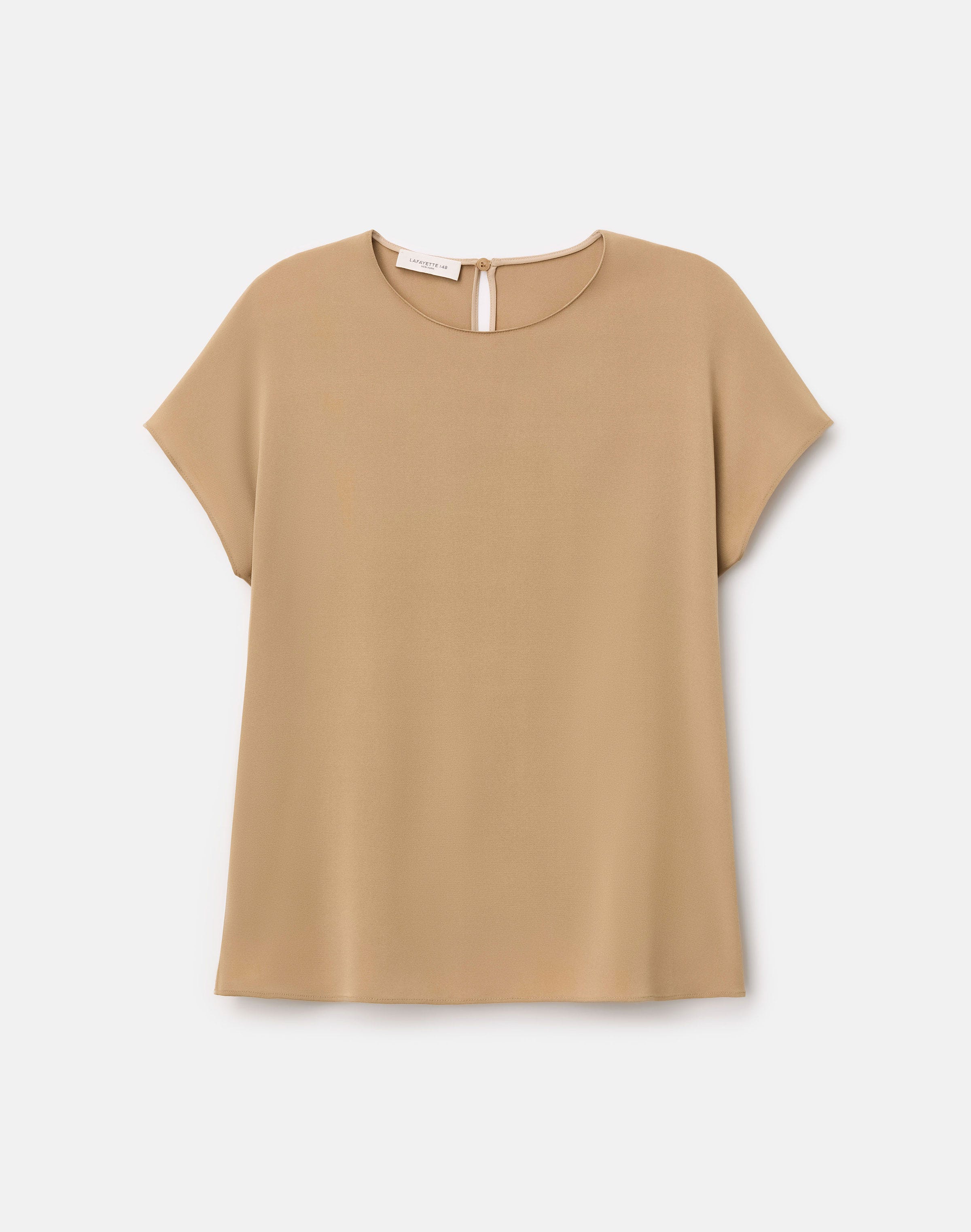 Organic Silk Stretch Georgette Short Sleeve Blouse