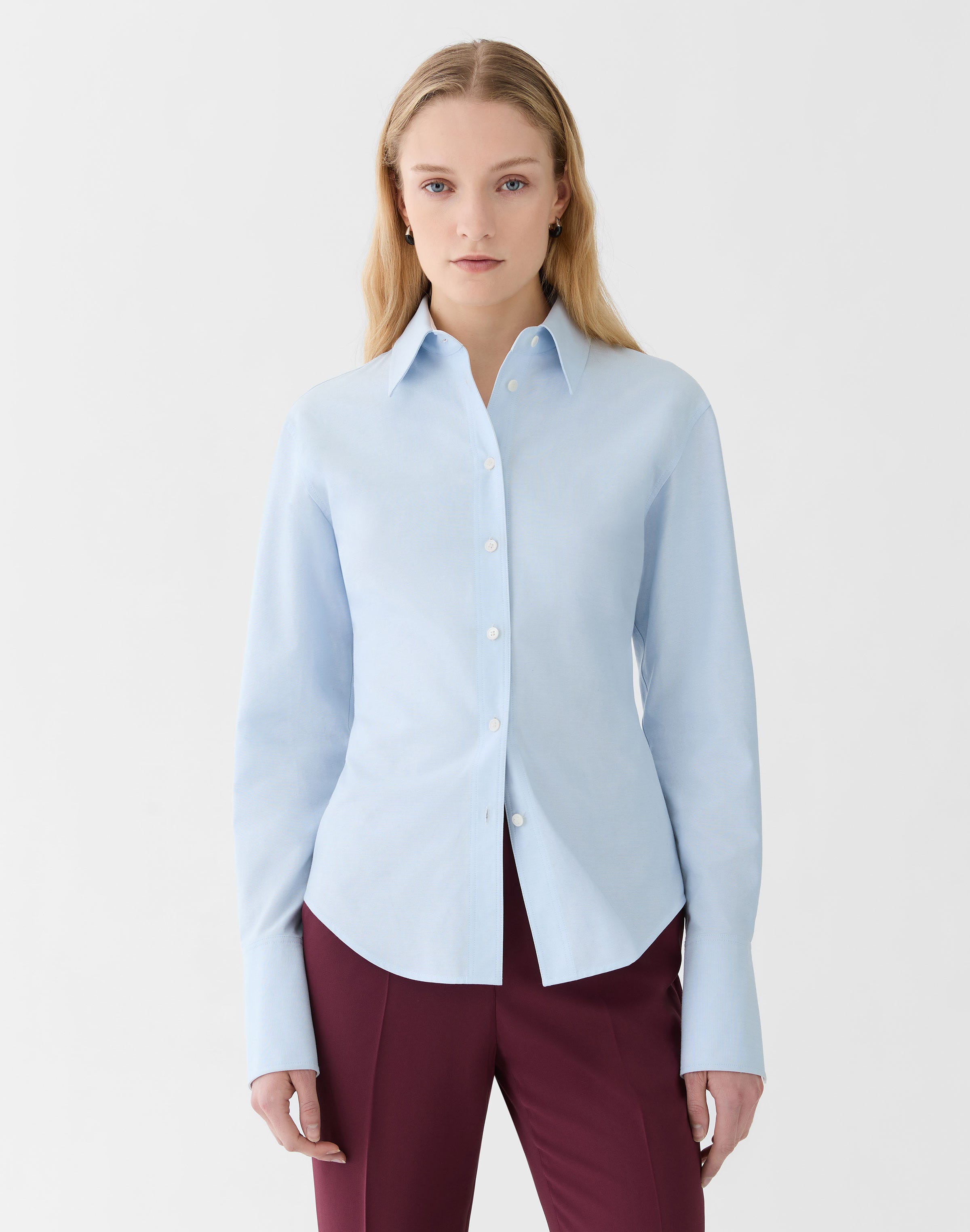 Petite Cotton Oxford Fitted Shirt