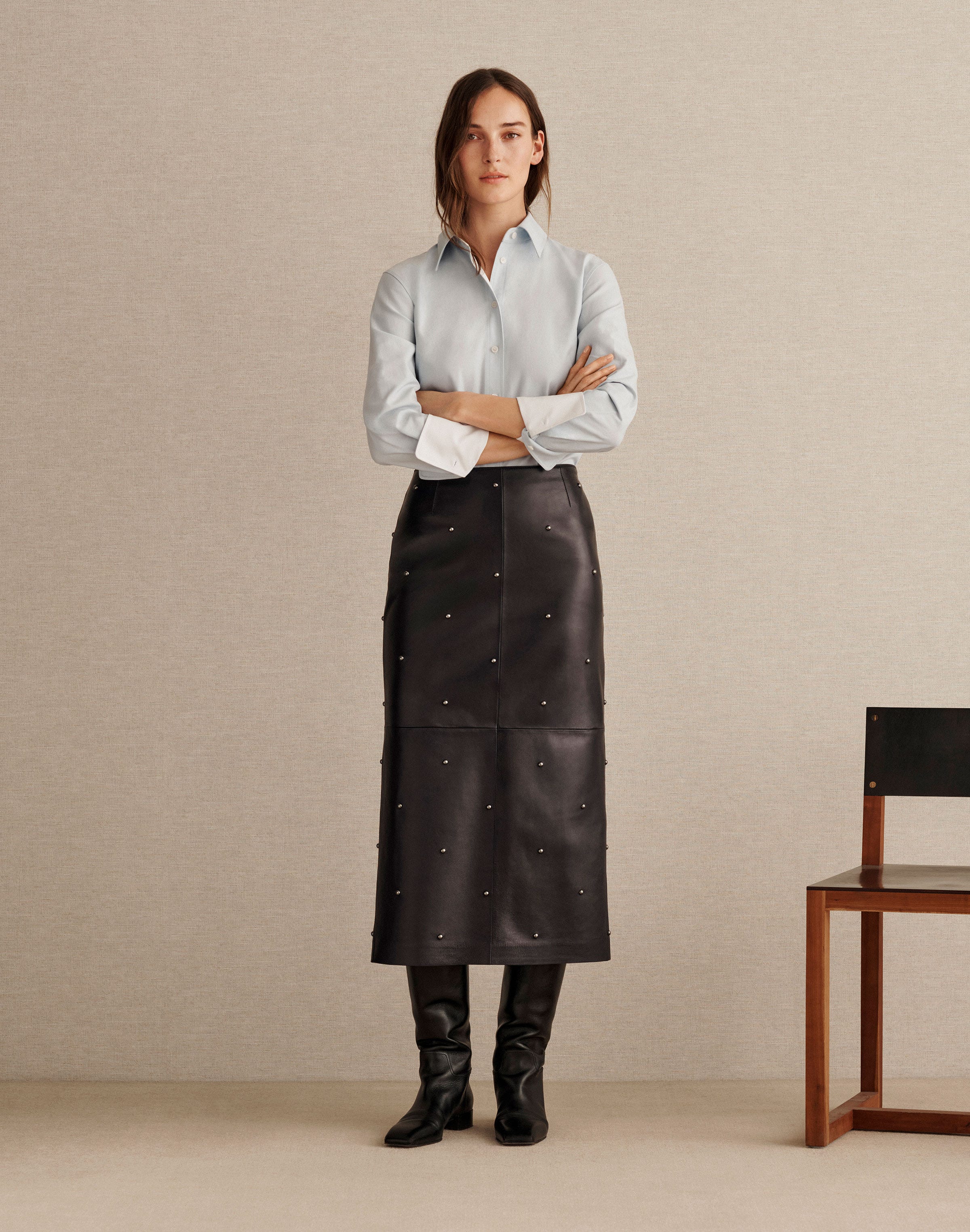 Petite Cotton Oxford Fitted Shirt