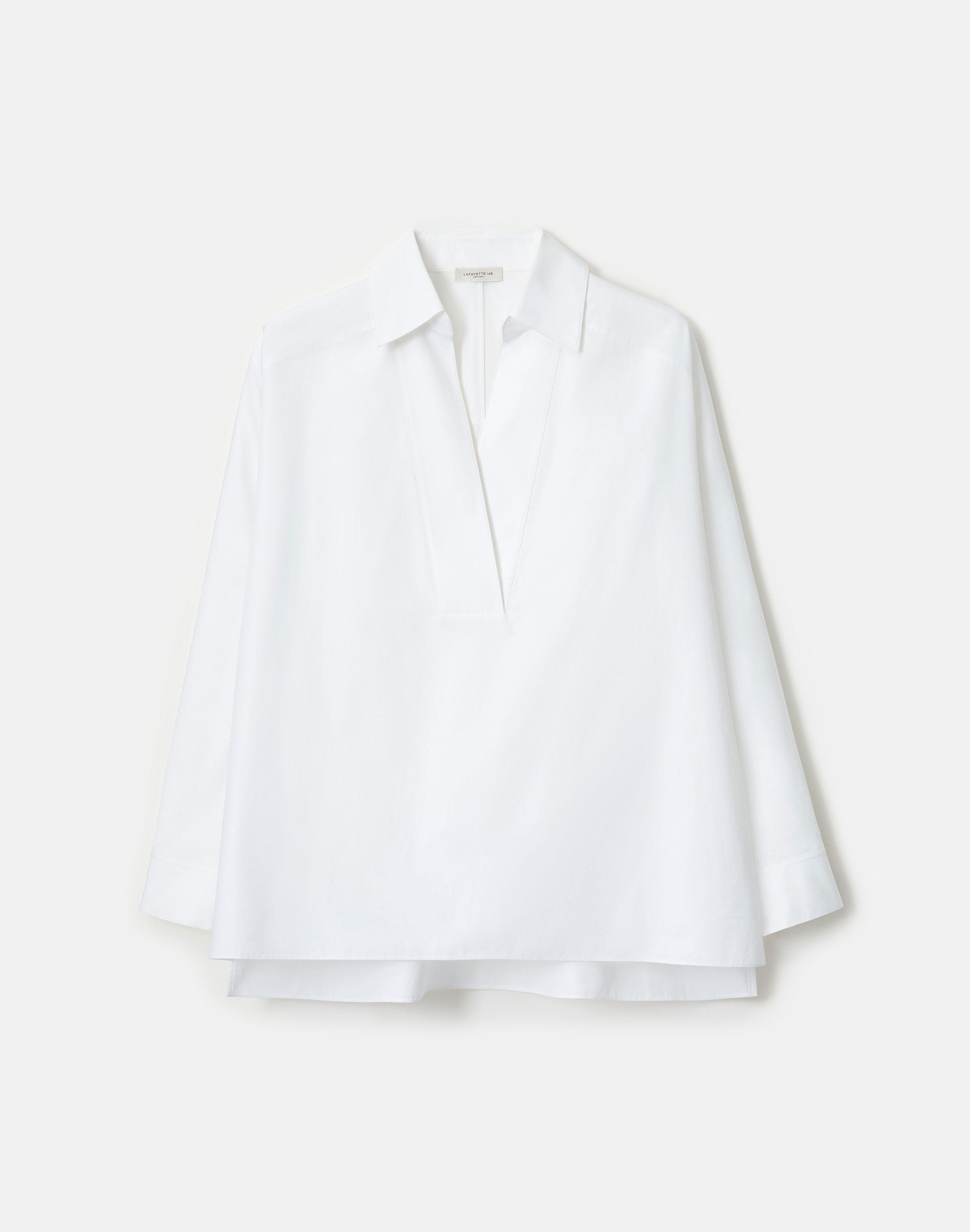 Organic Cotton Poplin Oversized Popover Shirt