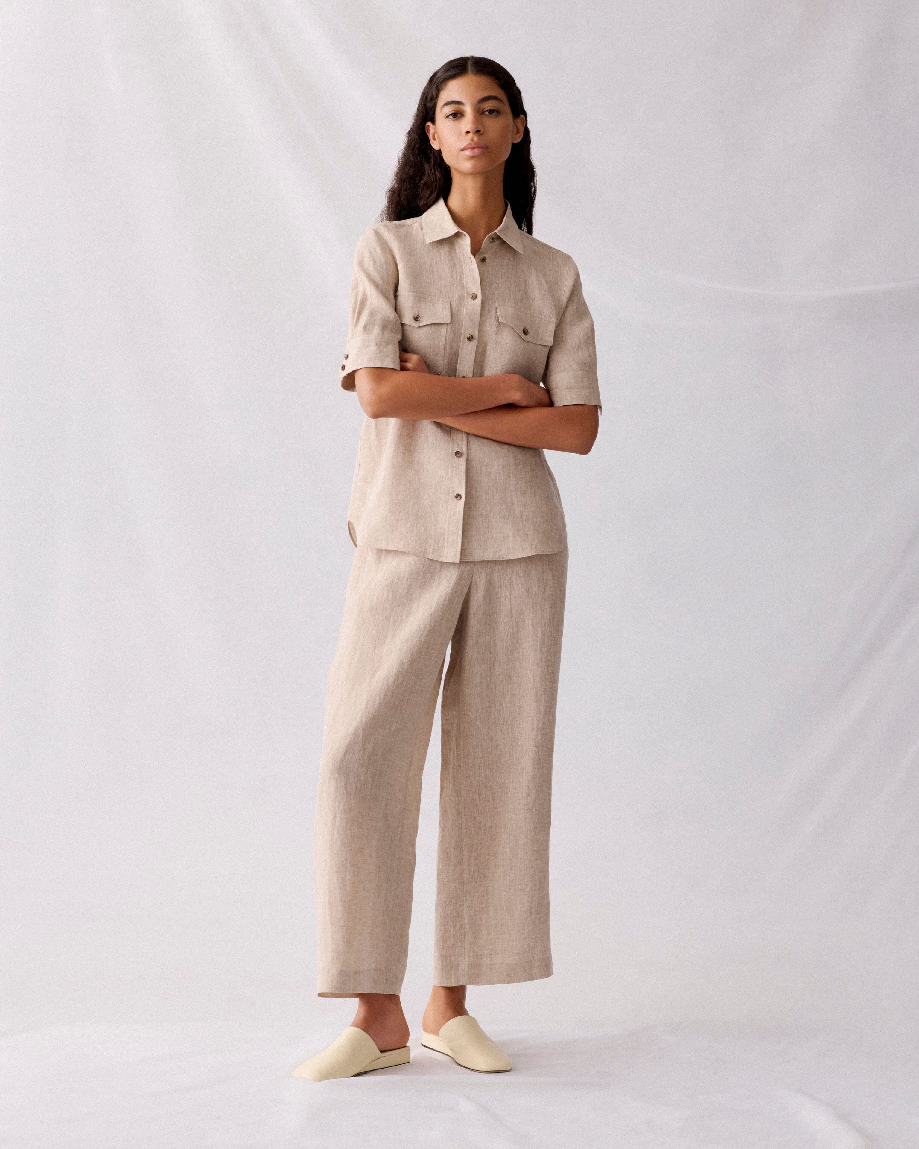 Patch Pocket Shirt and Cropped Pant
