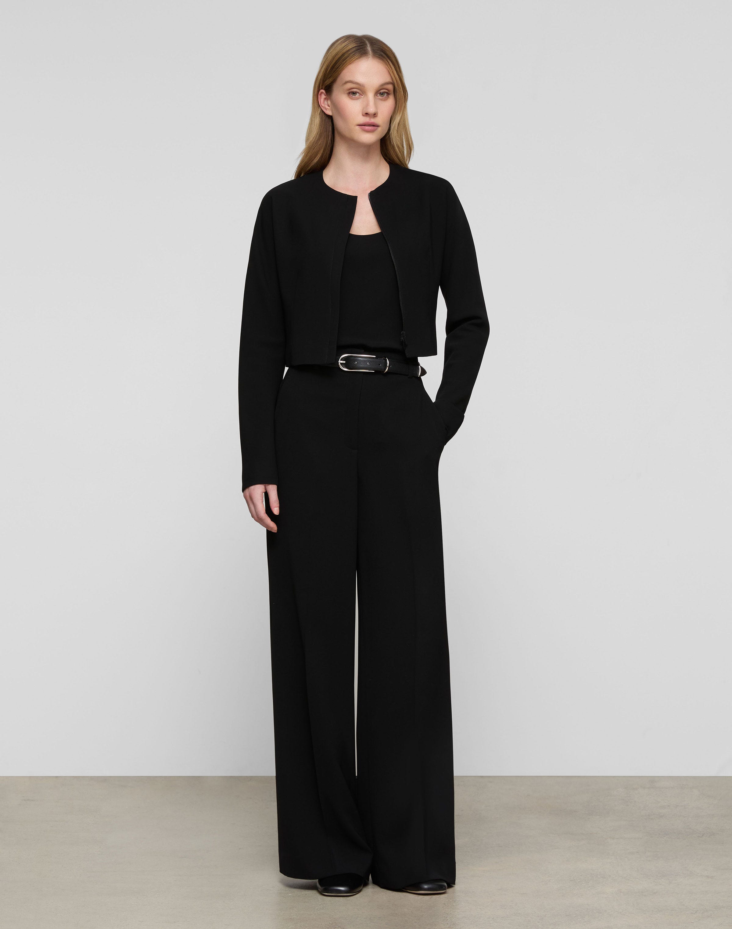 Petite Responsible Finesse Crepe Sleeveless Blouse