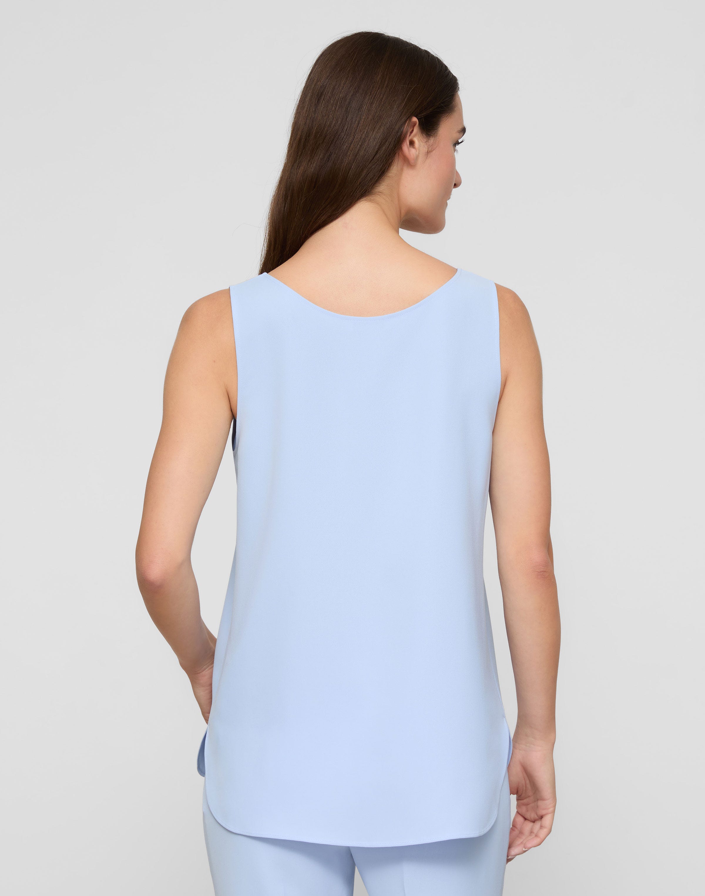 Plus-Size Responsible Finesse Crepe Sleeveless Blouse