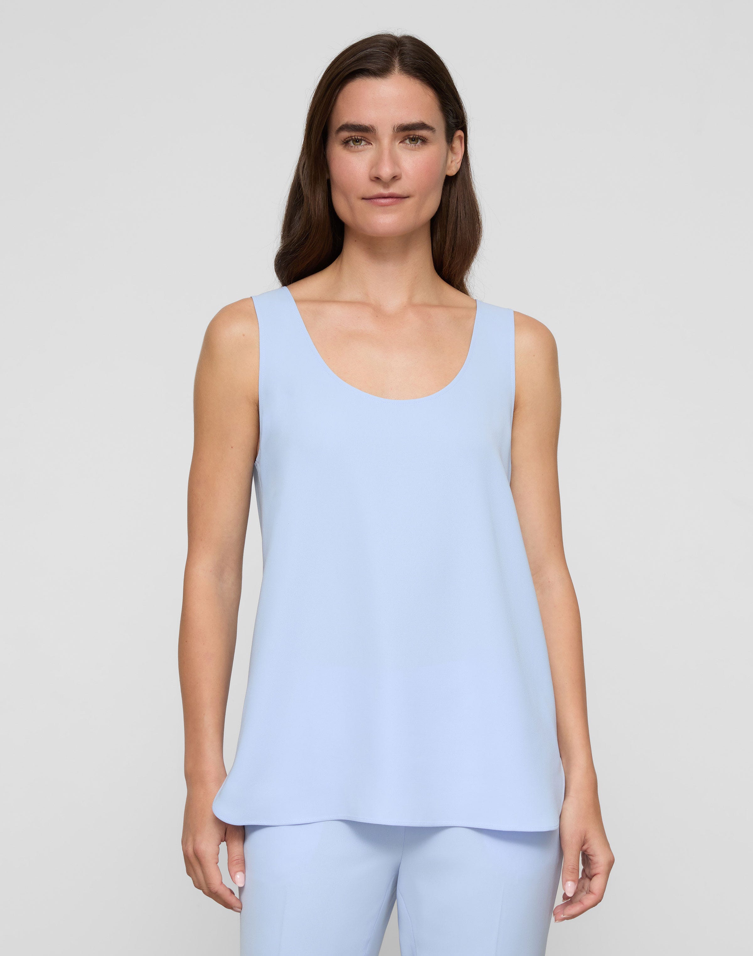 Plus-Size Responsible Finesse Crepe Sleeveless Blouse