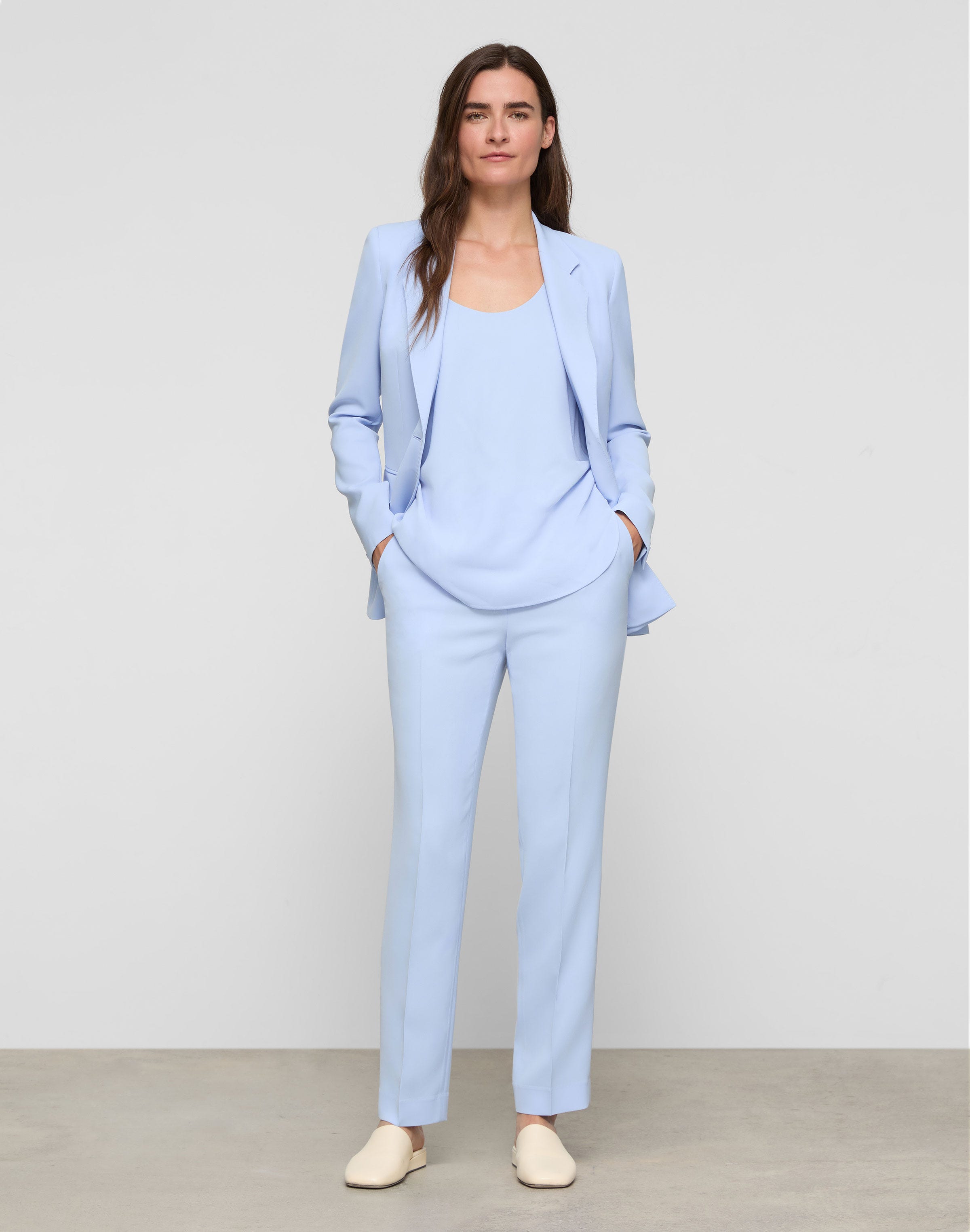 Plus-Size Responsible Finesse Crepe Sleeveless Blouse