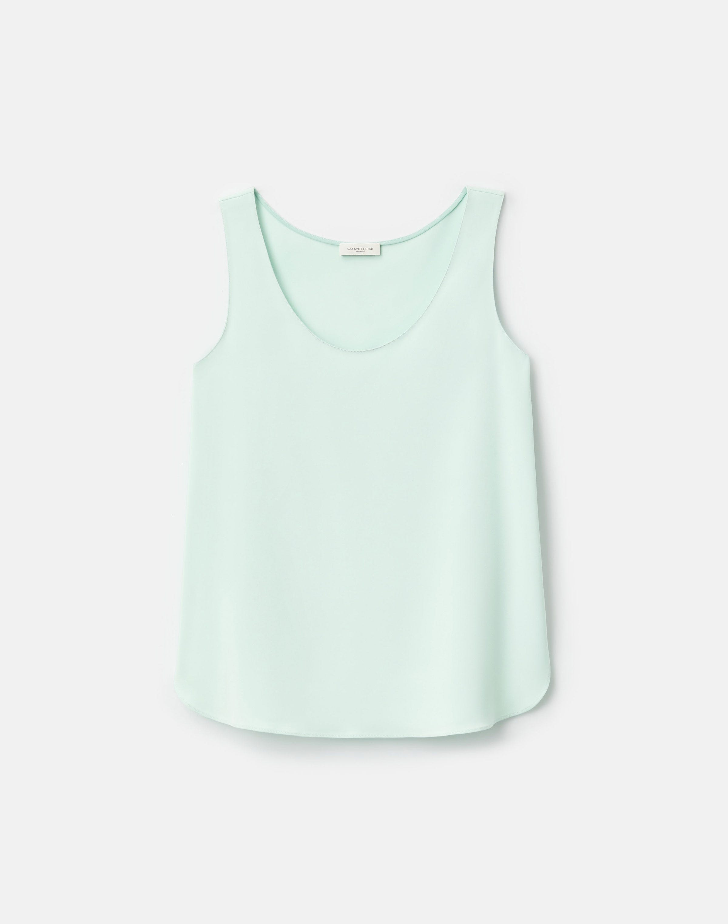 Plus-Size Organic Silk Stretch Crepe De Chine Sleeveless Blouse
