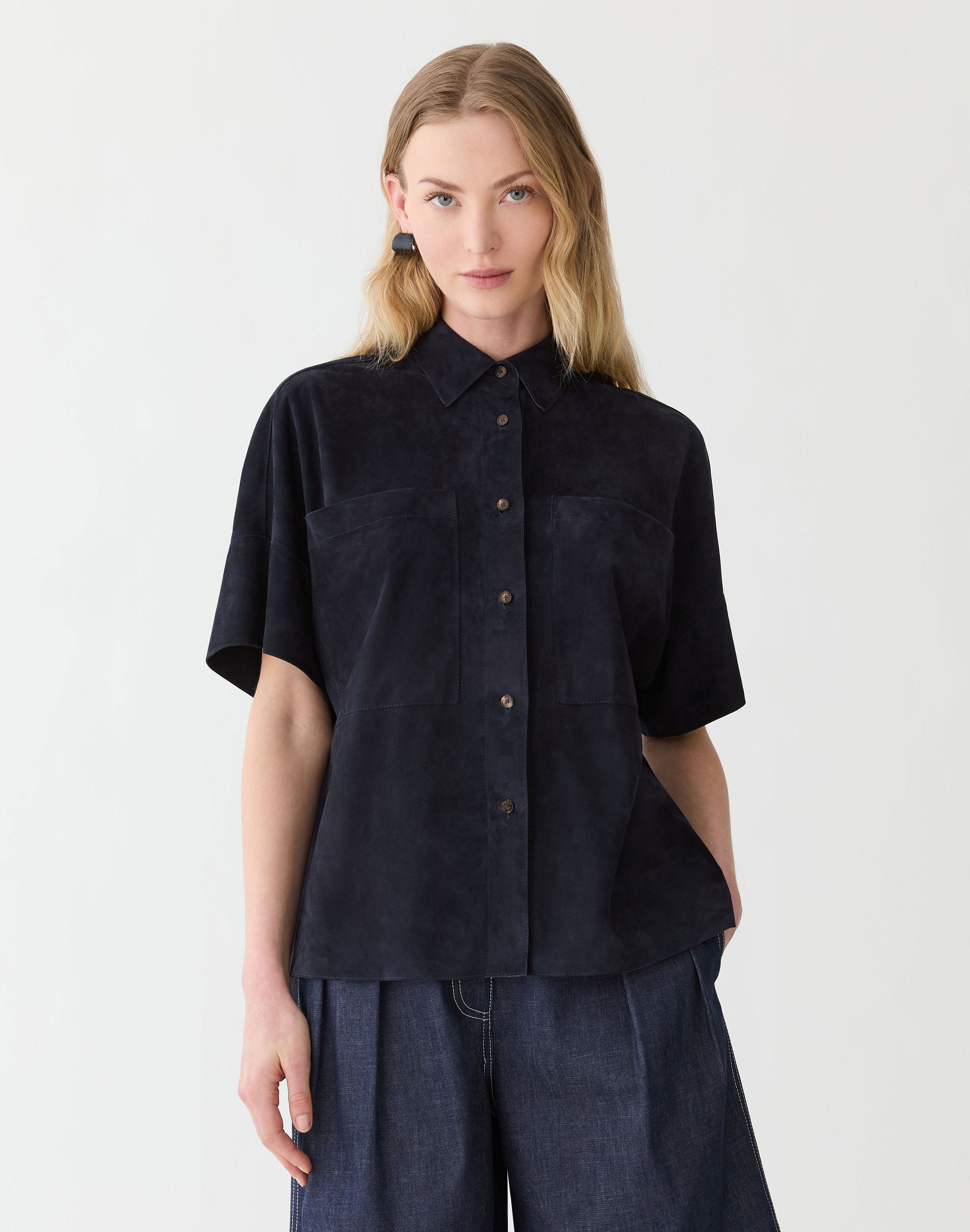 Suede Patch Pocket Shirt