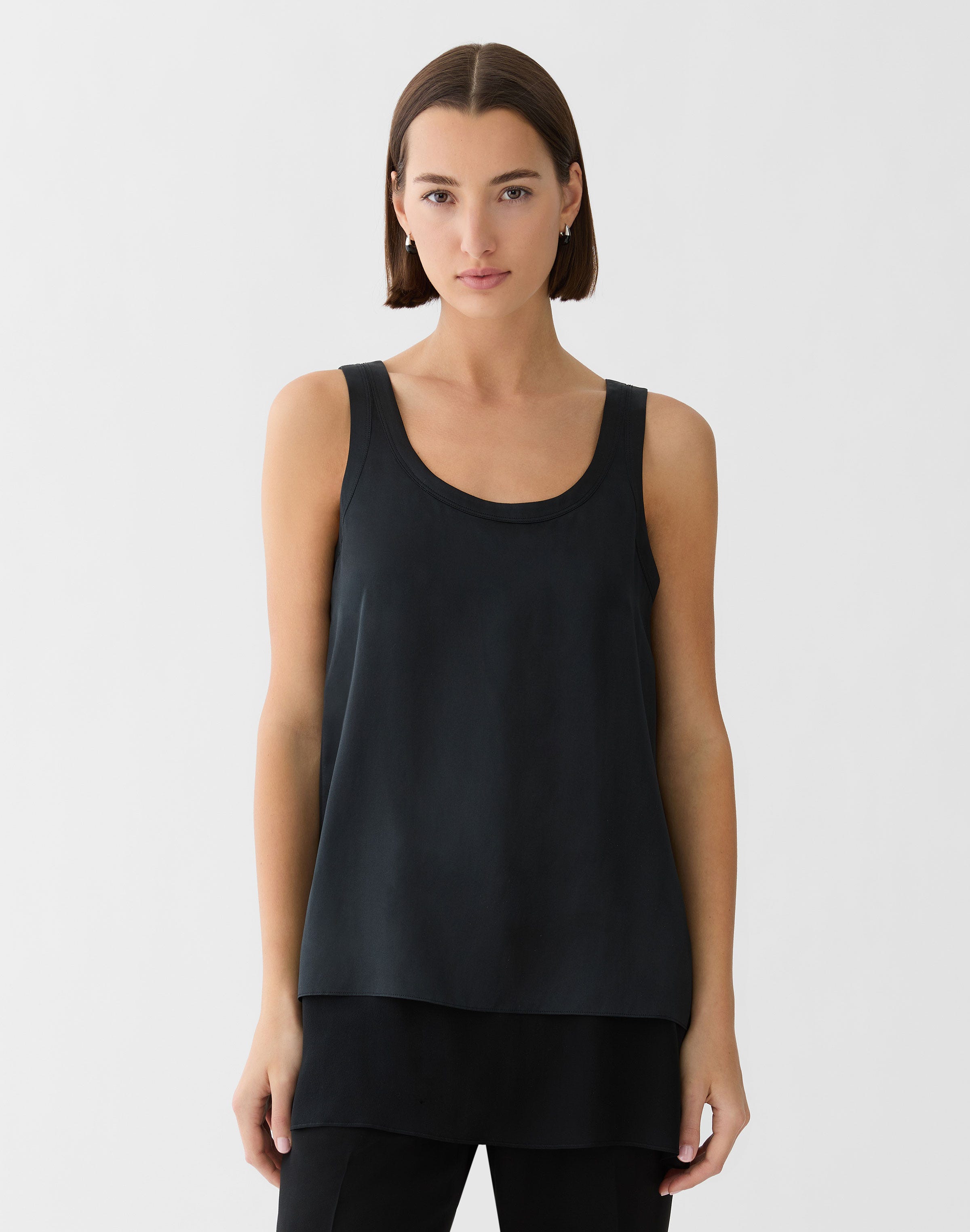 Silk Charmeuse & Chiffon Reversible Tank