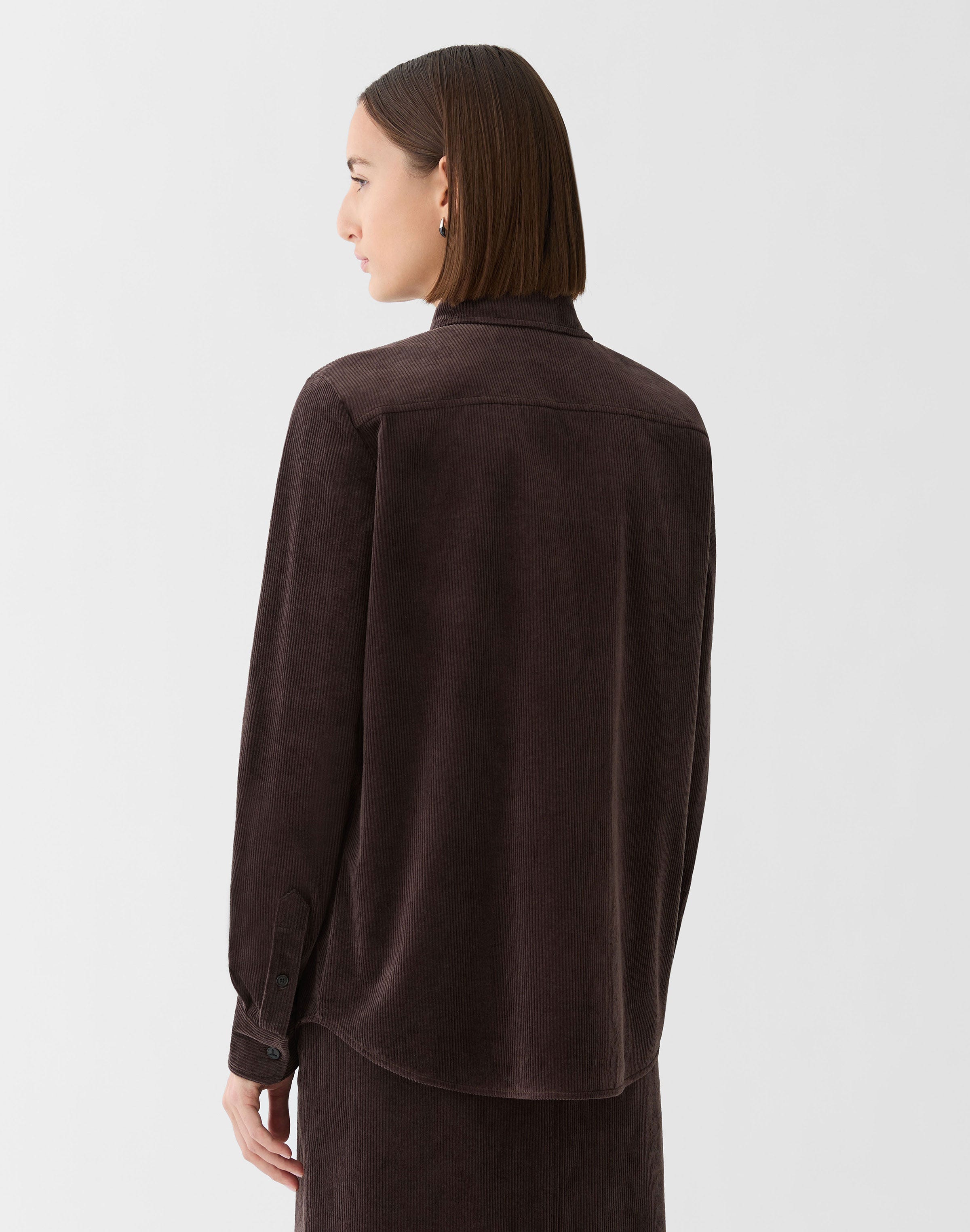 Cotton Corduroy Flap Pocket Shirt