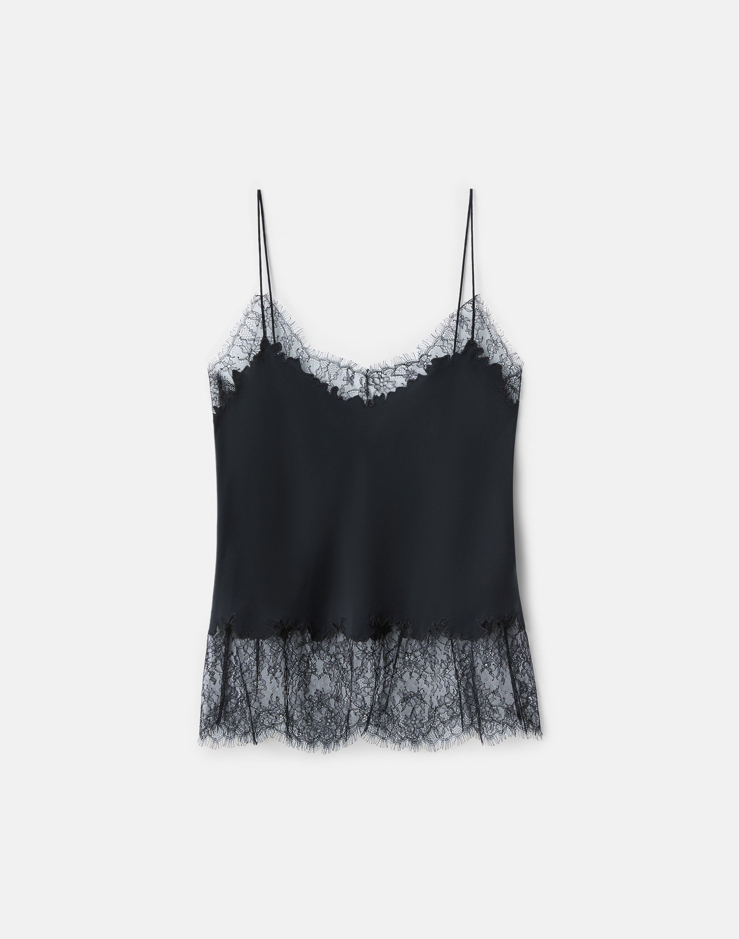 Matte Silk & Chantilly Lace Camisole