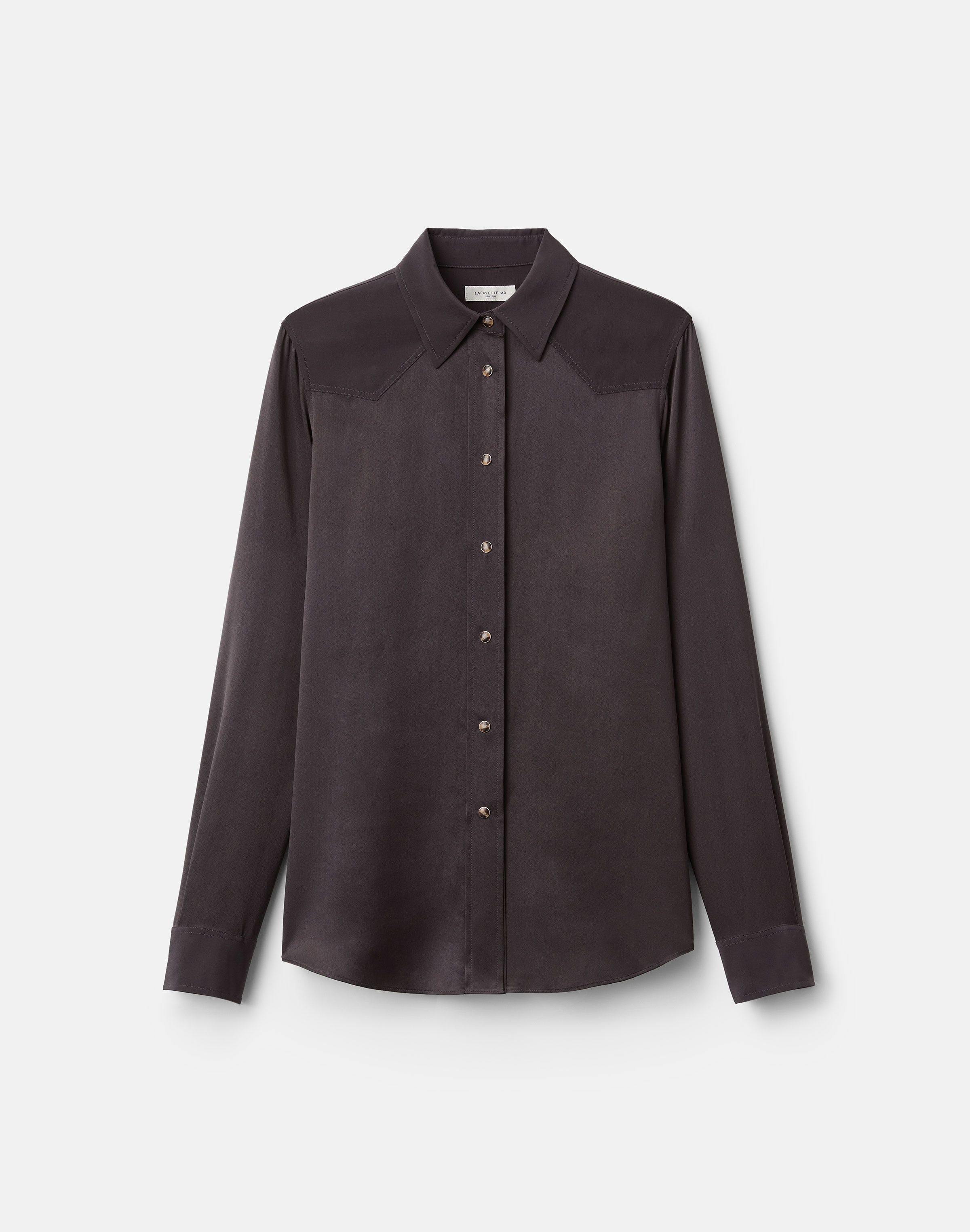 Silk Charmeuse Western Blouse