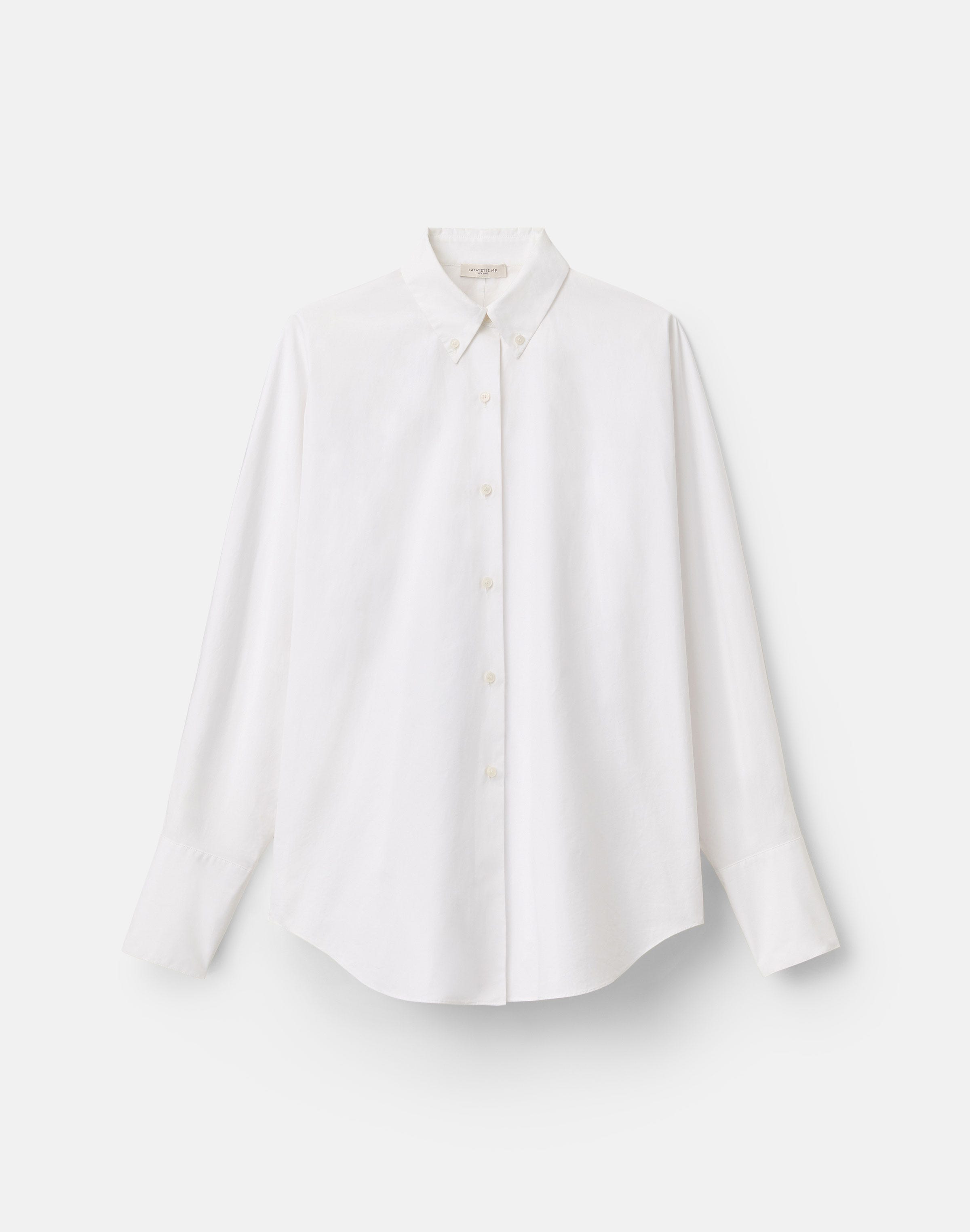 Organic Cotton Poplin Rounded Sleeve Shirt