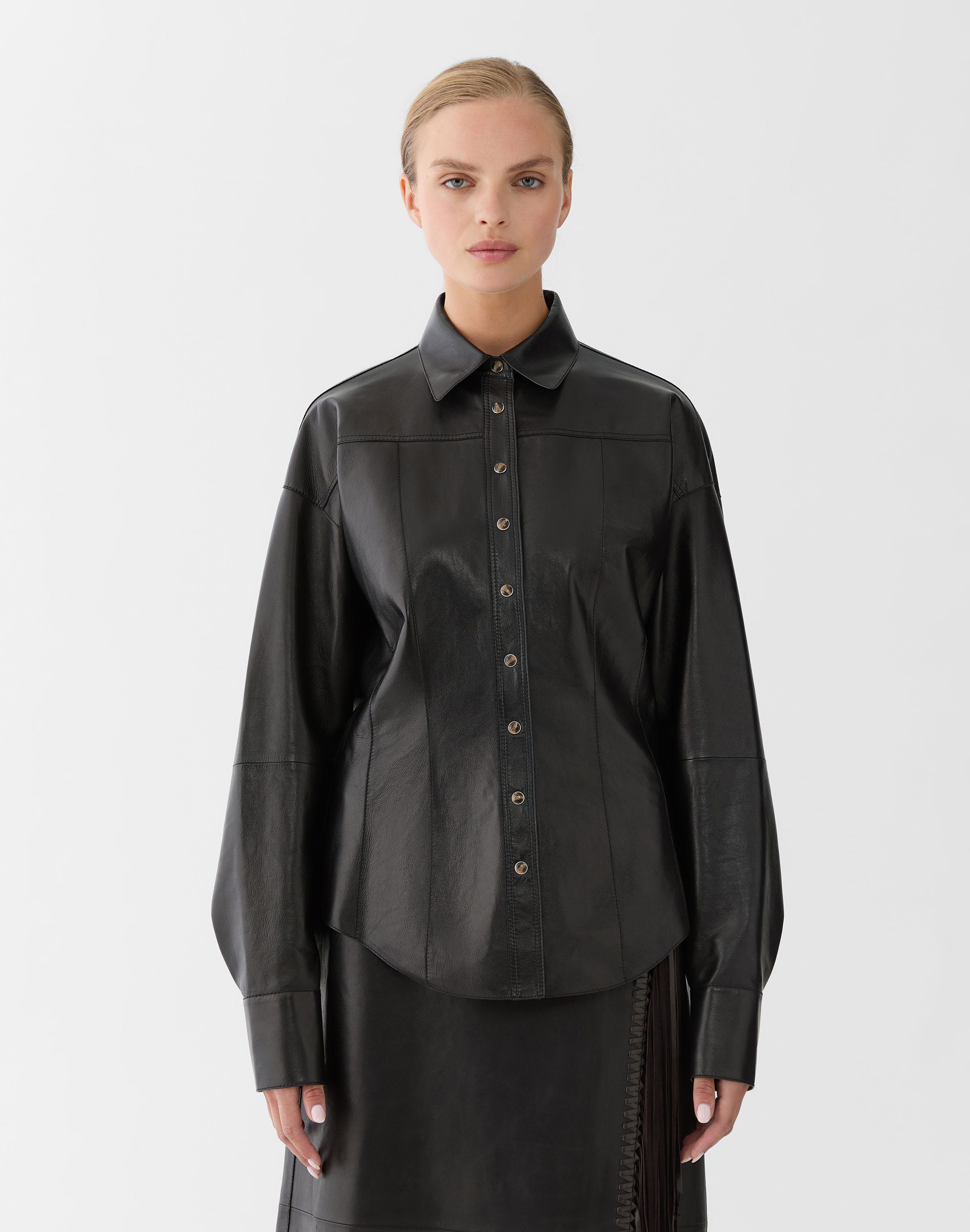 Nappa Leather Western Shirt
