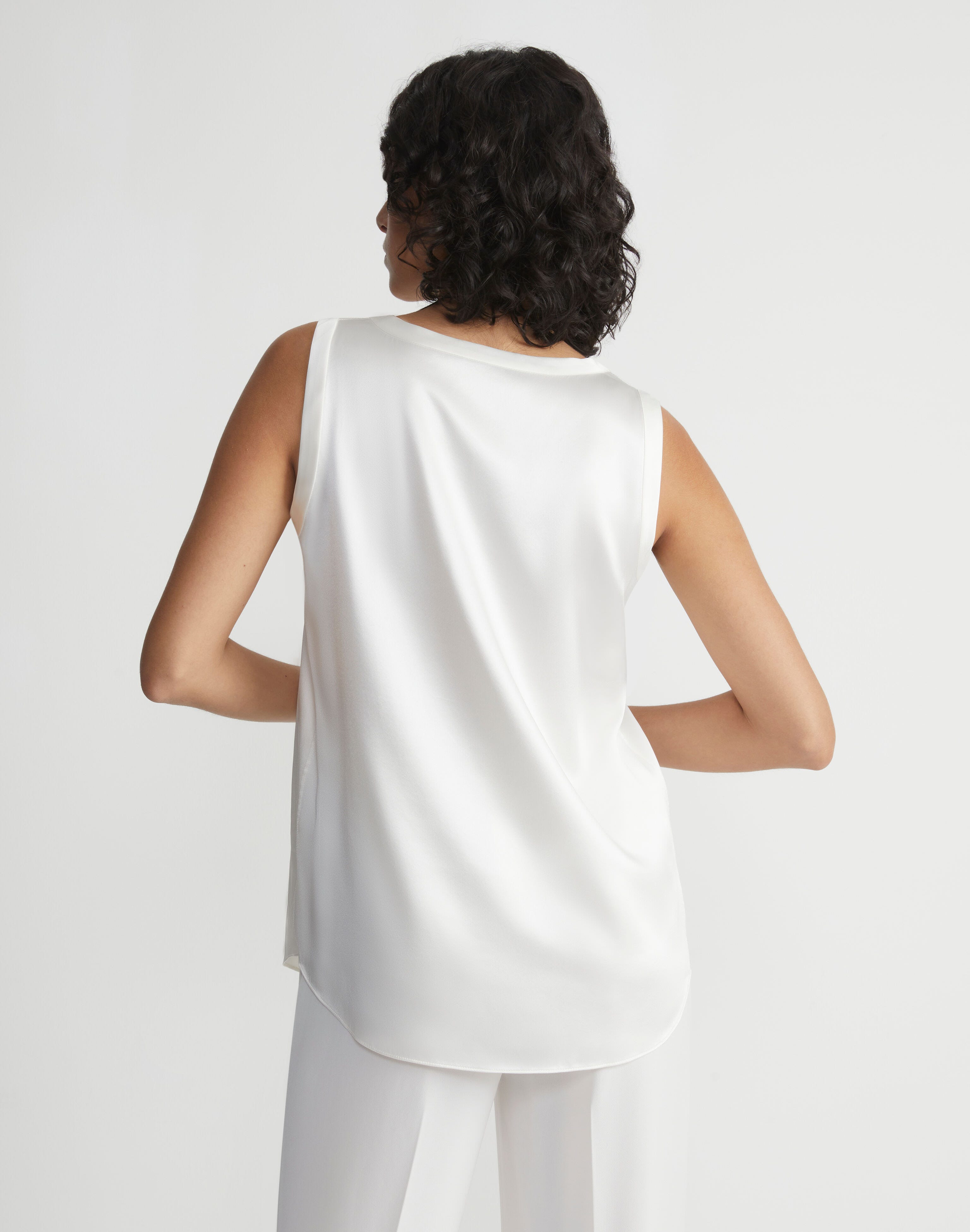 Plus-Size Silk Charmeuse Perla Blouse