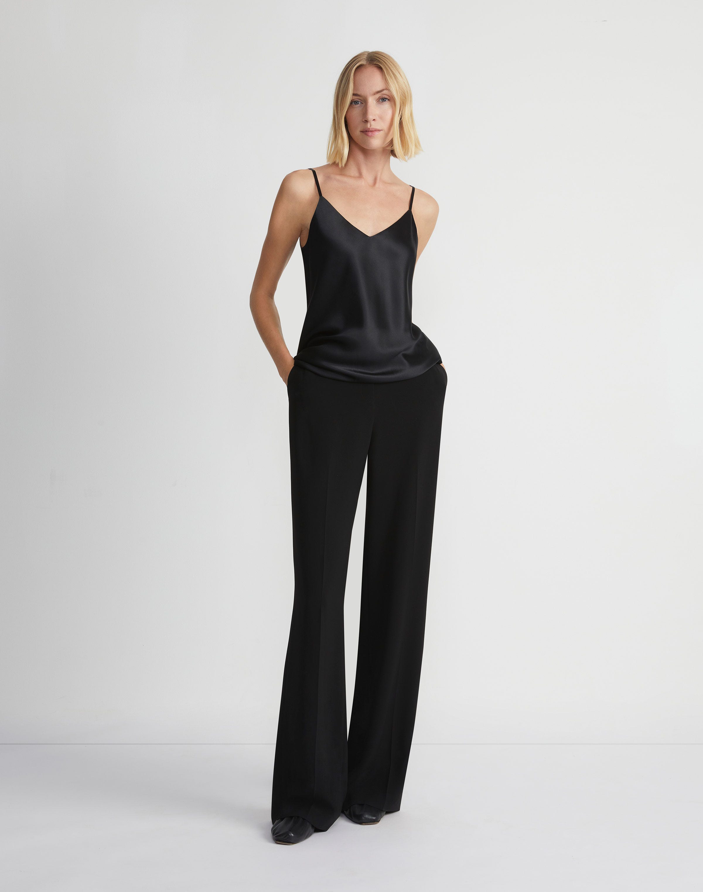 Plus-Size Silk Charmeuse Bias Tank
