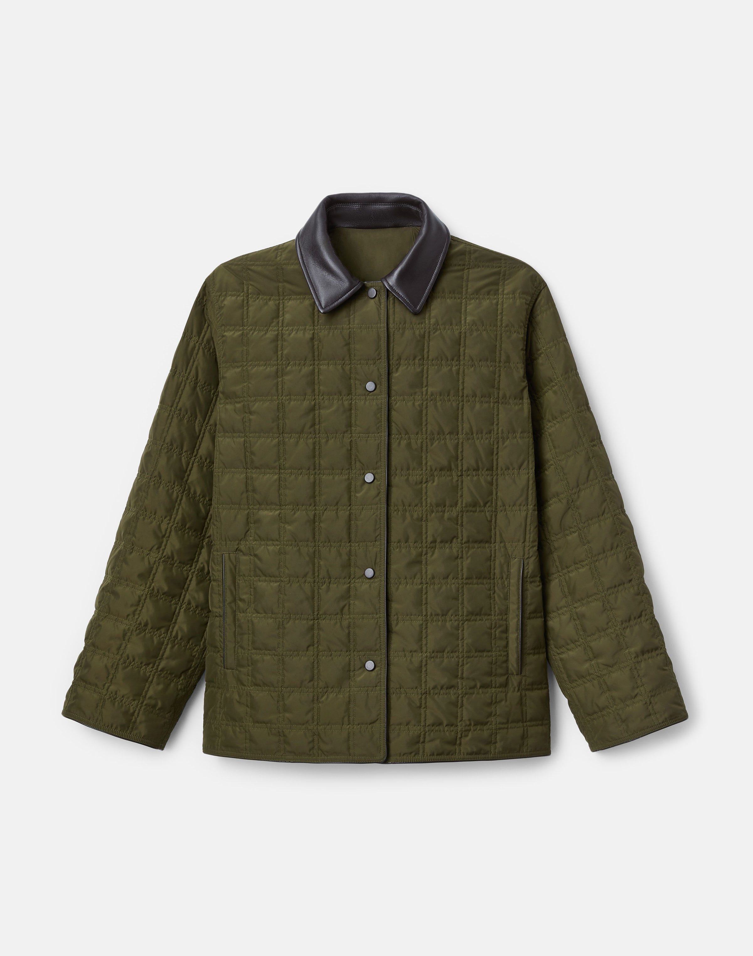 Micro Tech Twill Quilted Down Reversible Coat