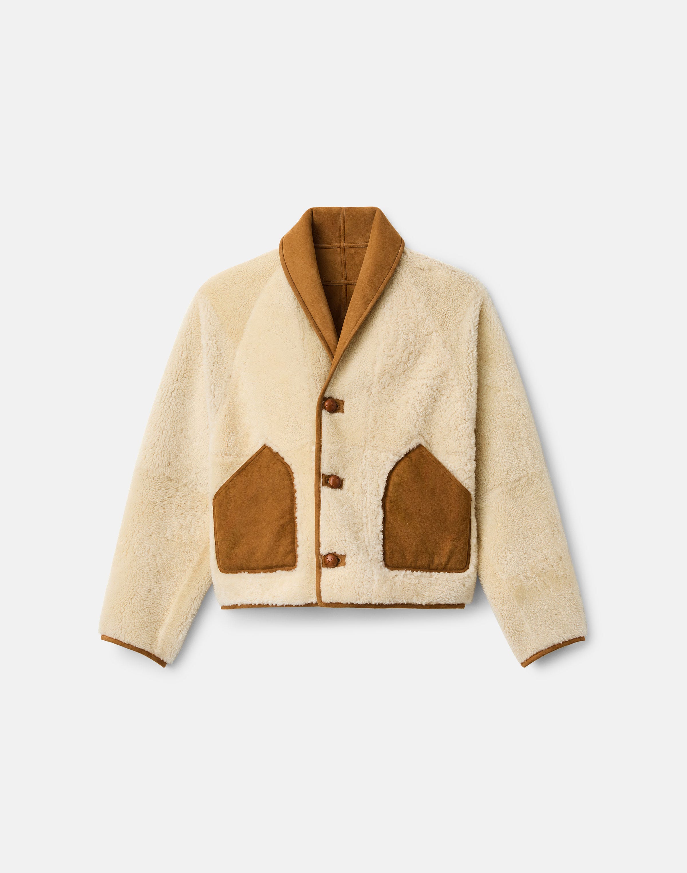 Shearling Reversible Shawl Collar Coat