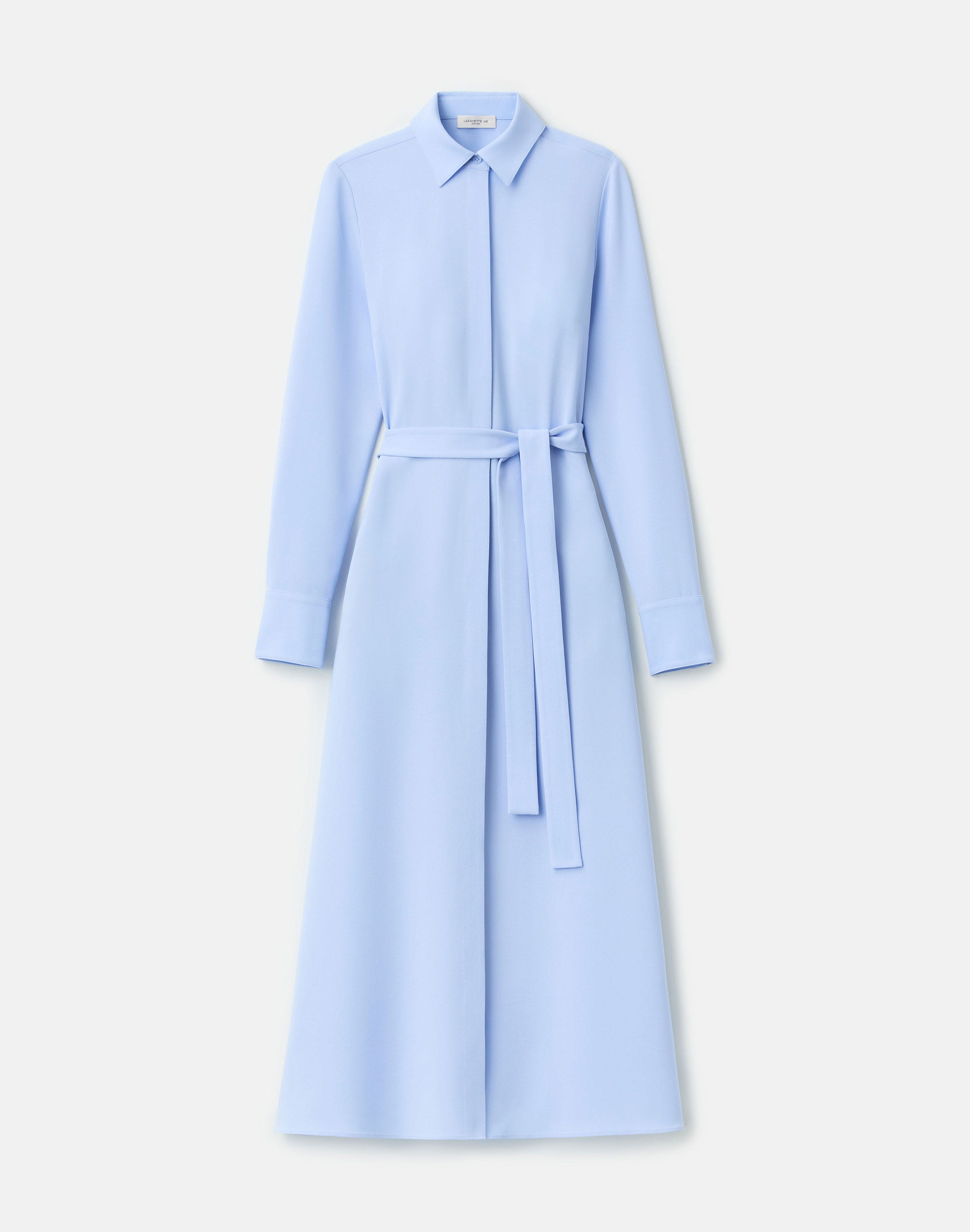 Petite Responsible Finesse Crepe Belted Shirtdress