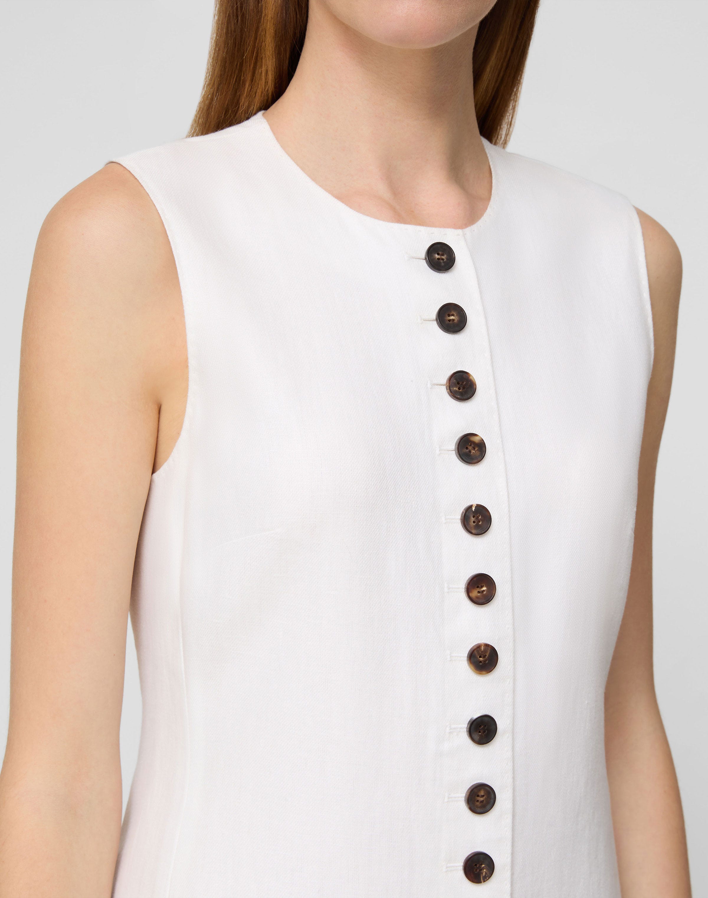 Linen Buttoned Maxi Dress