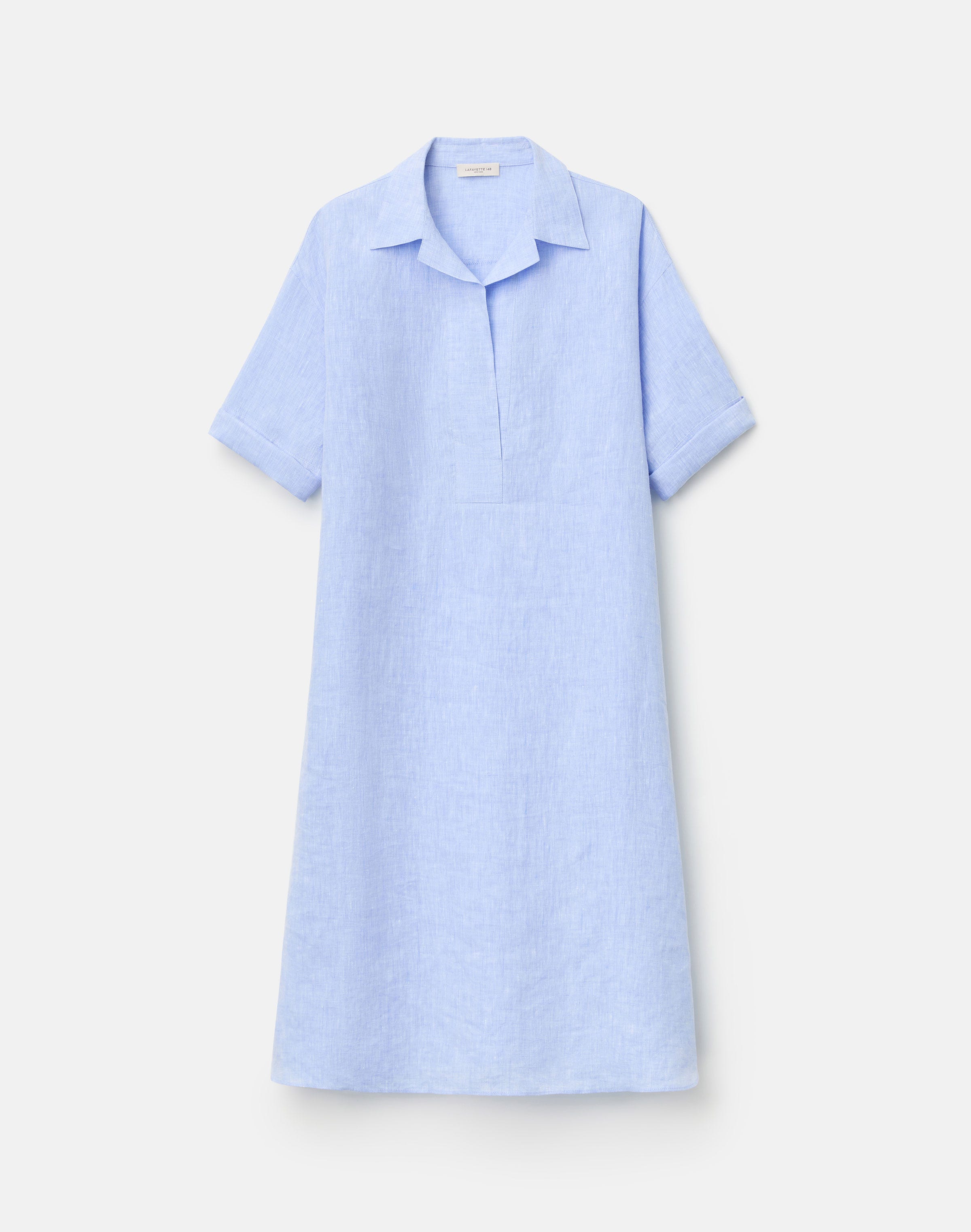 Petite Organic Linen Popover Shirtdress
