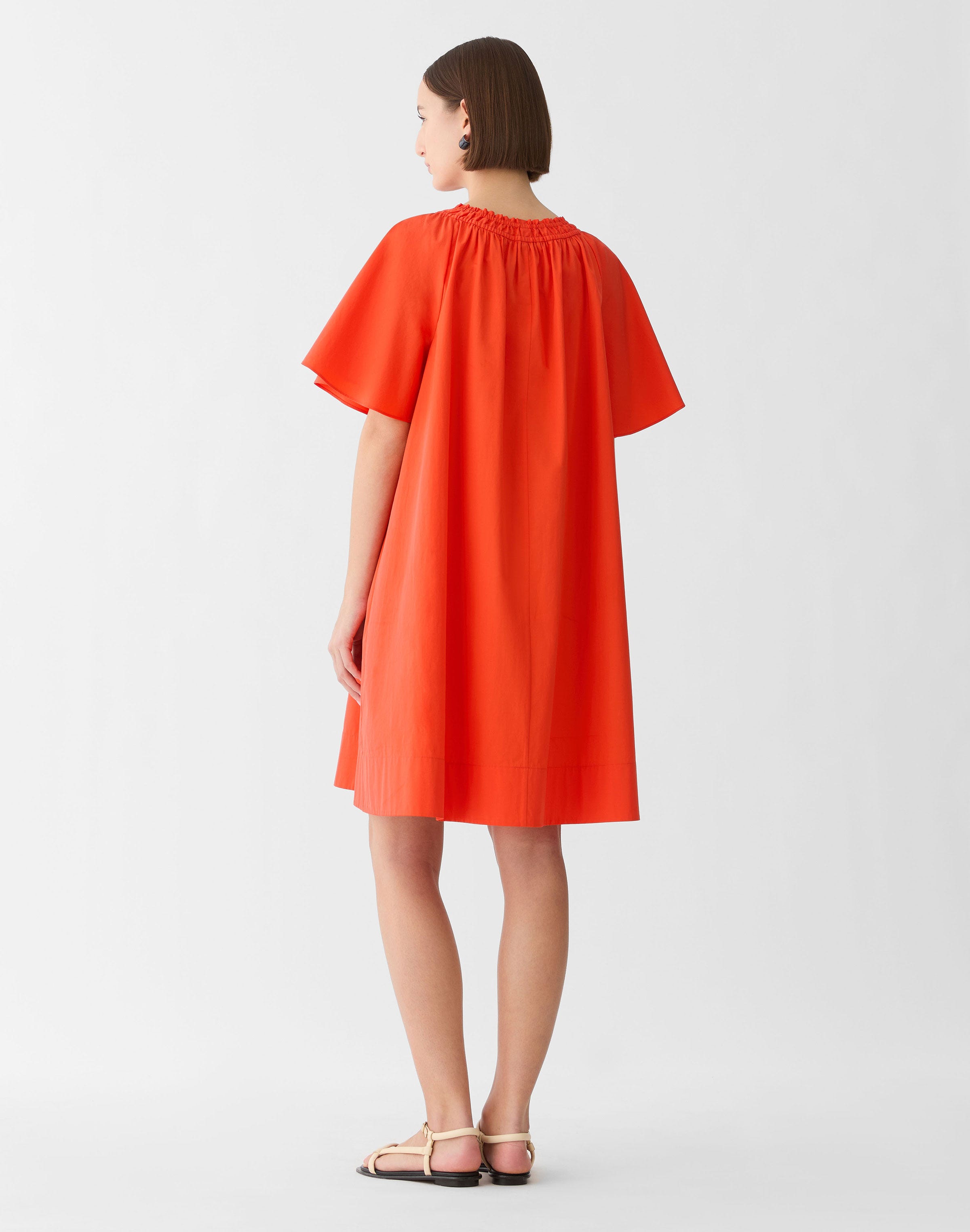Organic Cotton Poplin Swing Dress