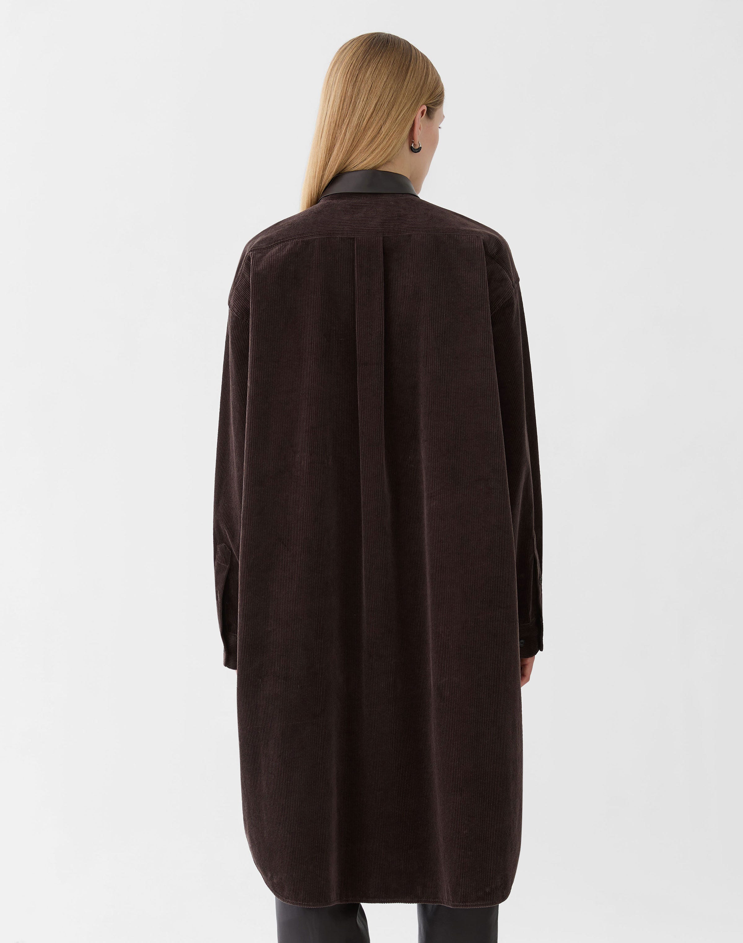 Cotton Corduroy Oversized Shirtdress