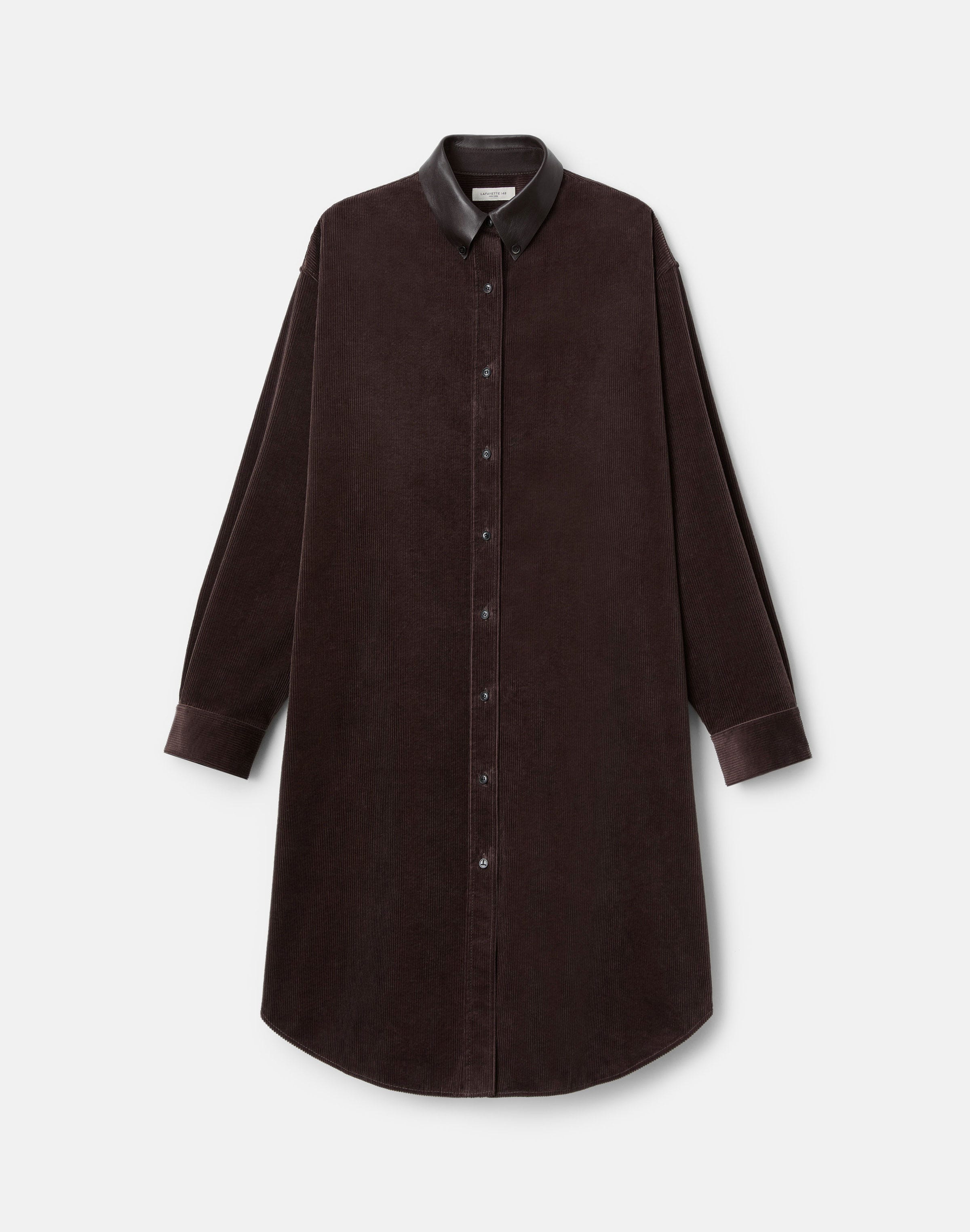 Cotton Corduroy Oversized Shirtdress