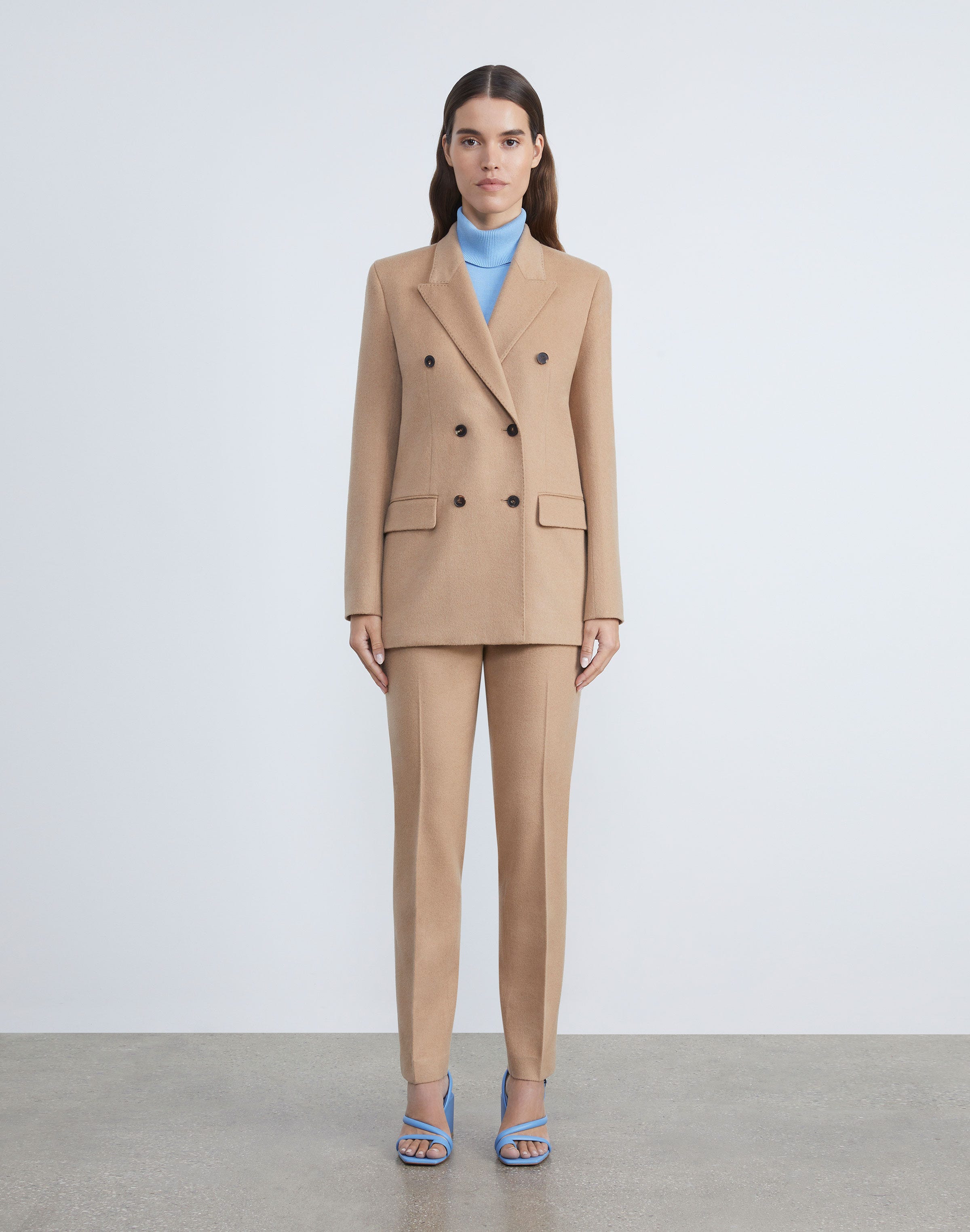 Camel Hair Double-Breasted Trinity Blazer