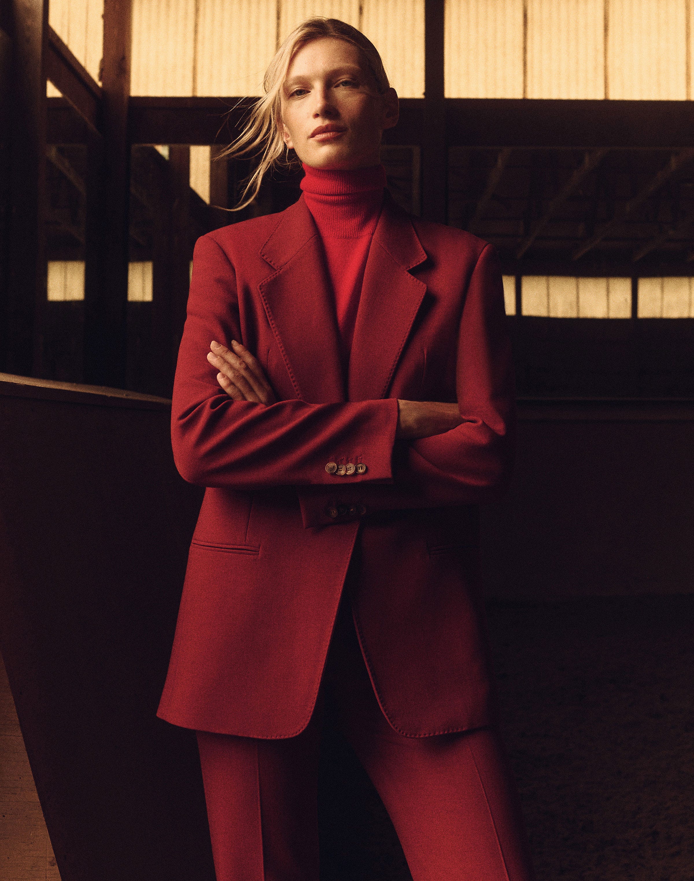 Responsible Wool Double Face Single Button Blazer