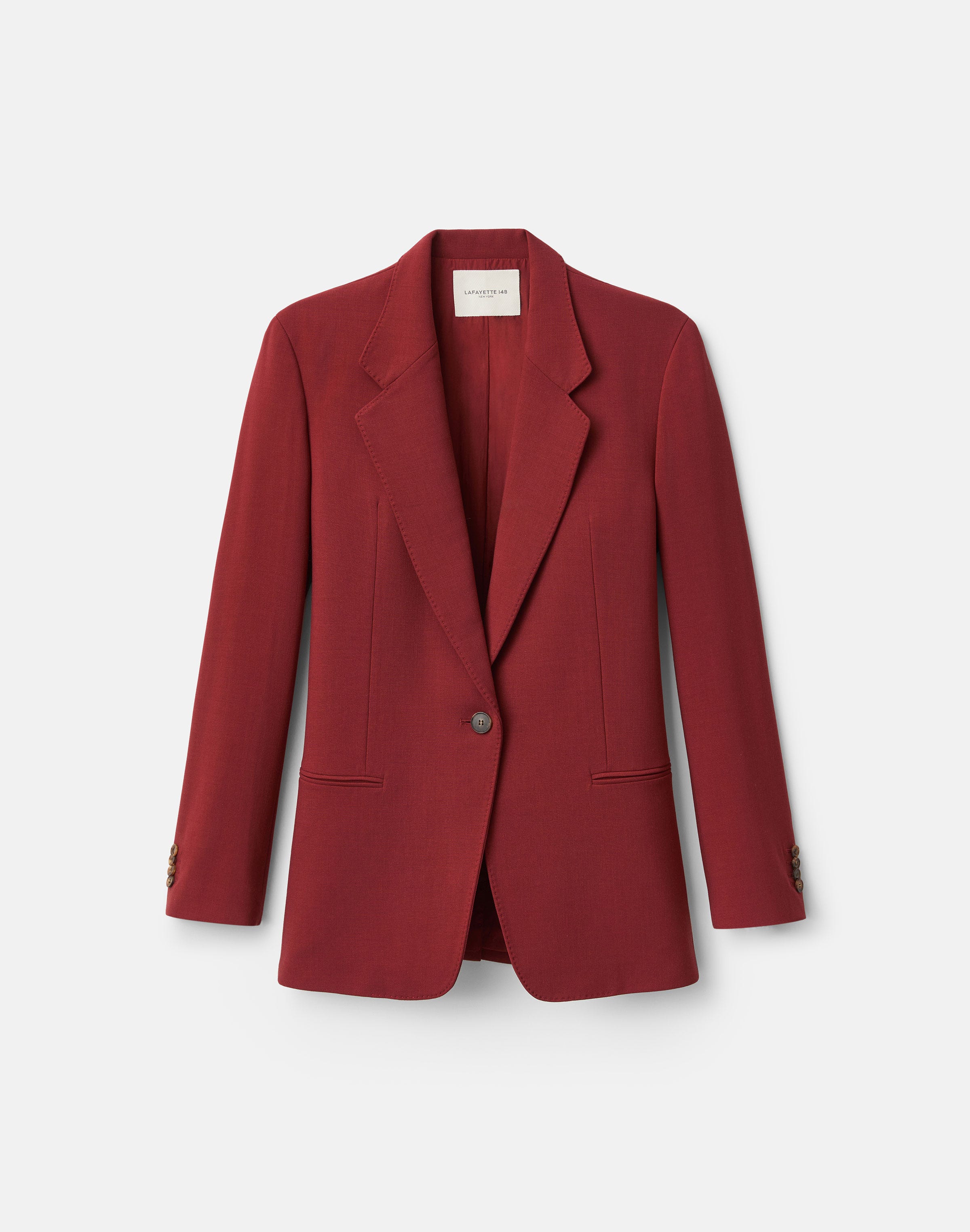 Responsible Wool Double Face Single Button Blazer
