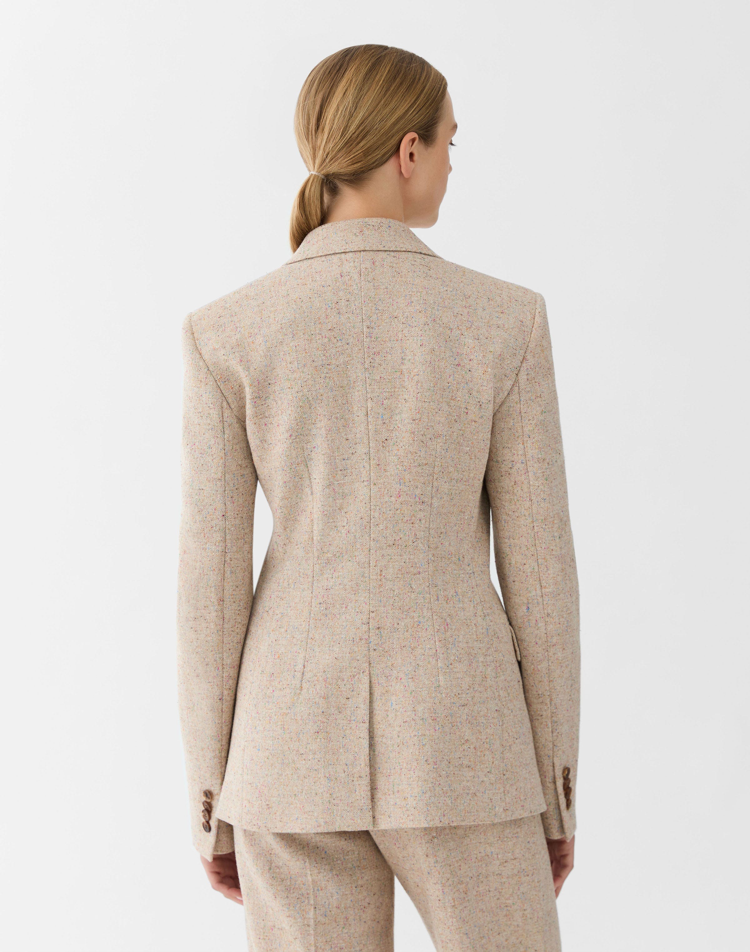 Donegal Tweed Peak Lapel Blazer