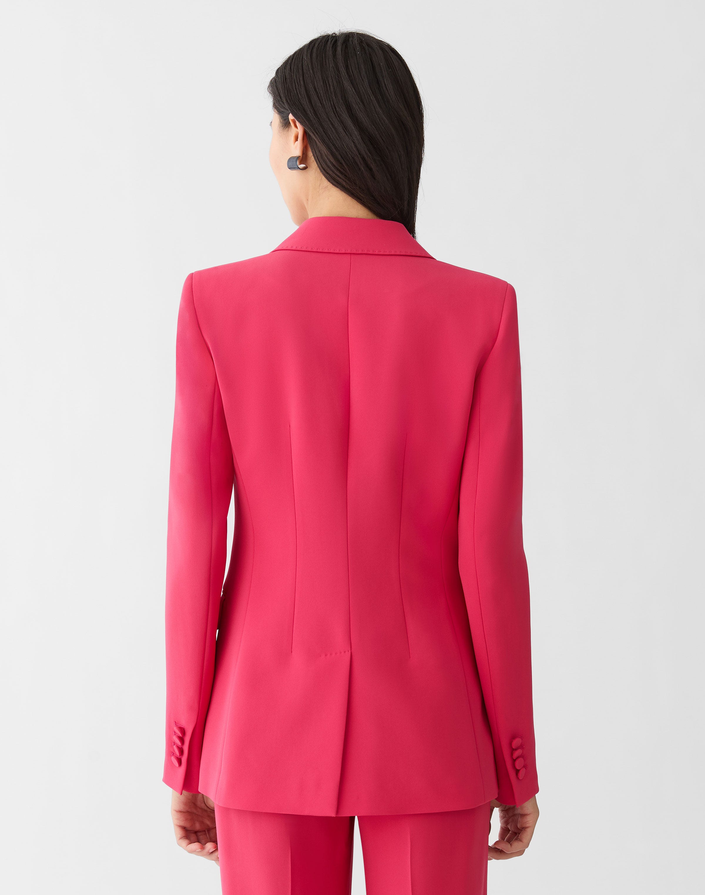 Plus-Size Finesse Crepe Peak Lapel Blazer