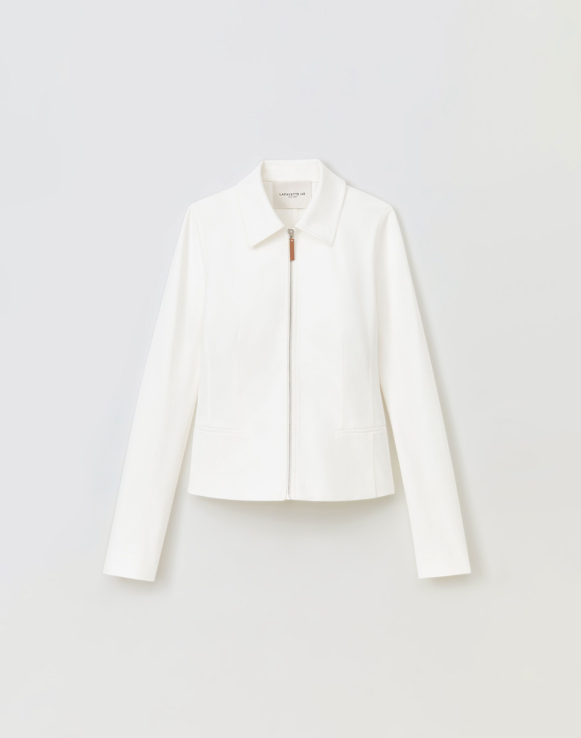 Petite Techno Stretch Twill Zip Tailored Jacket