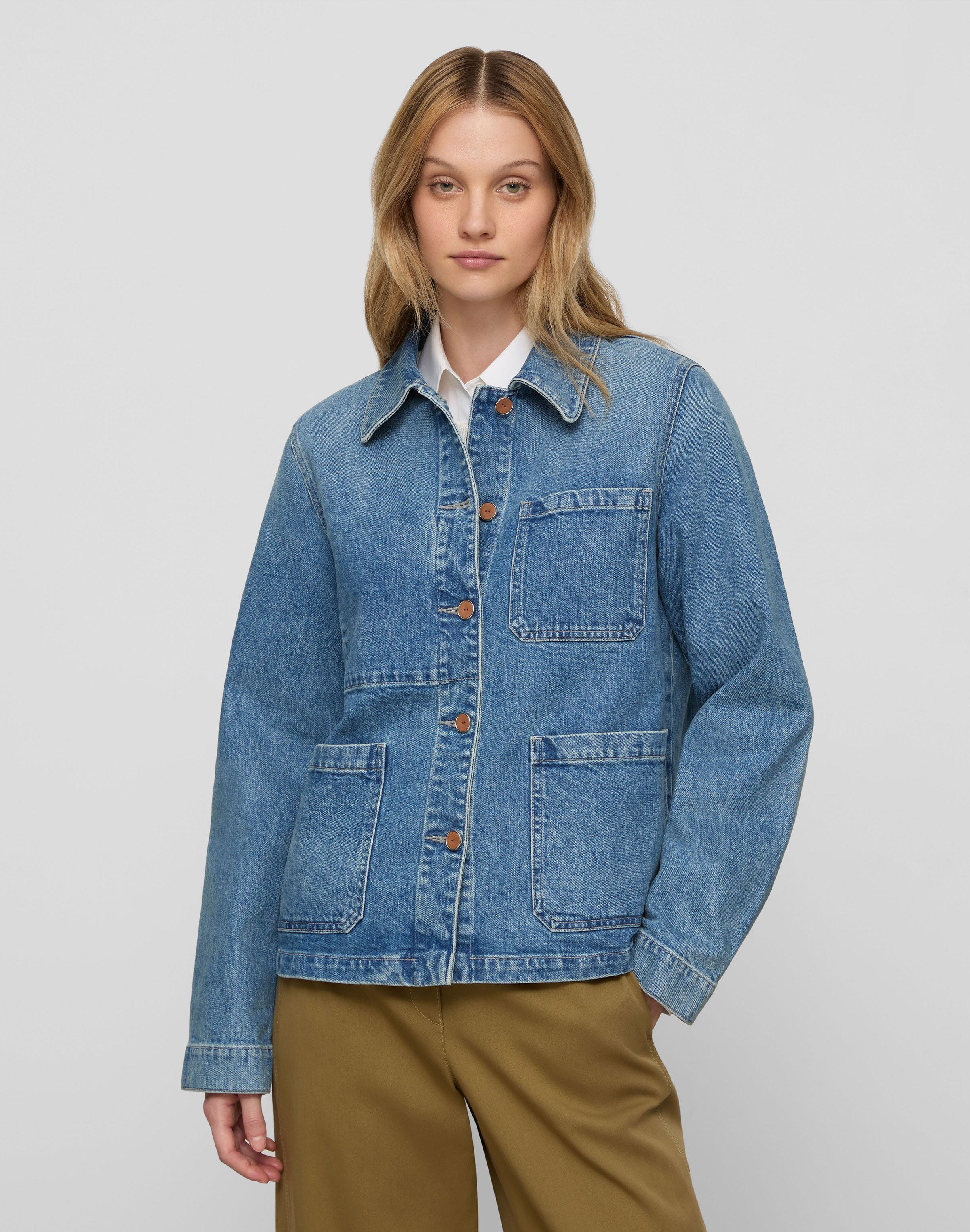 L148 Denim Patch Pocket Jacket
