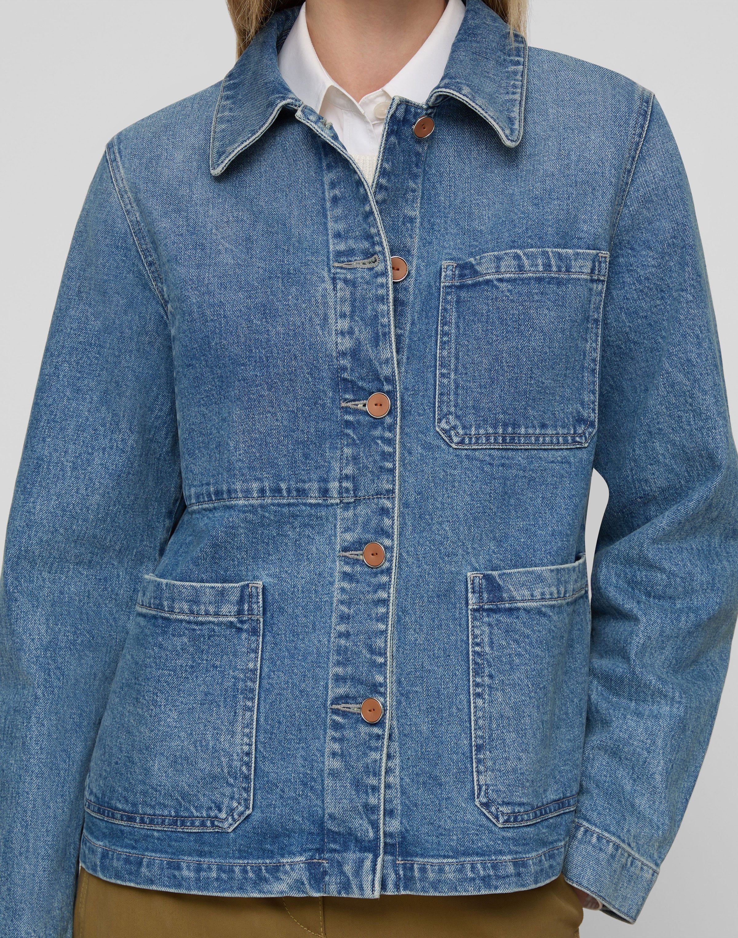 L148 Denim Patch Pocket Jacket