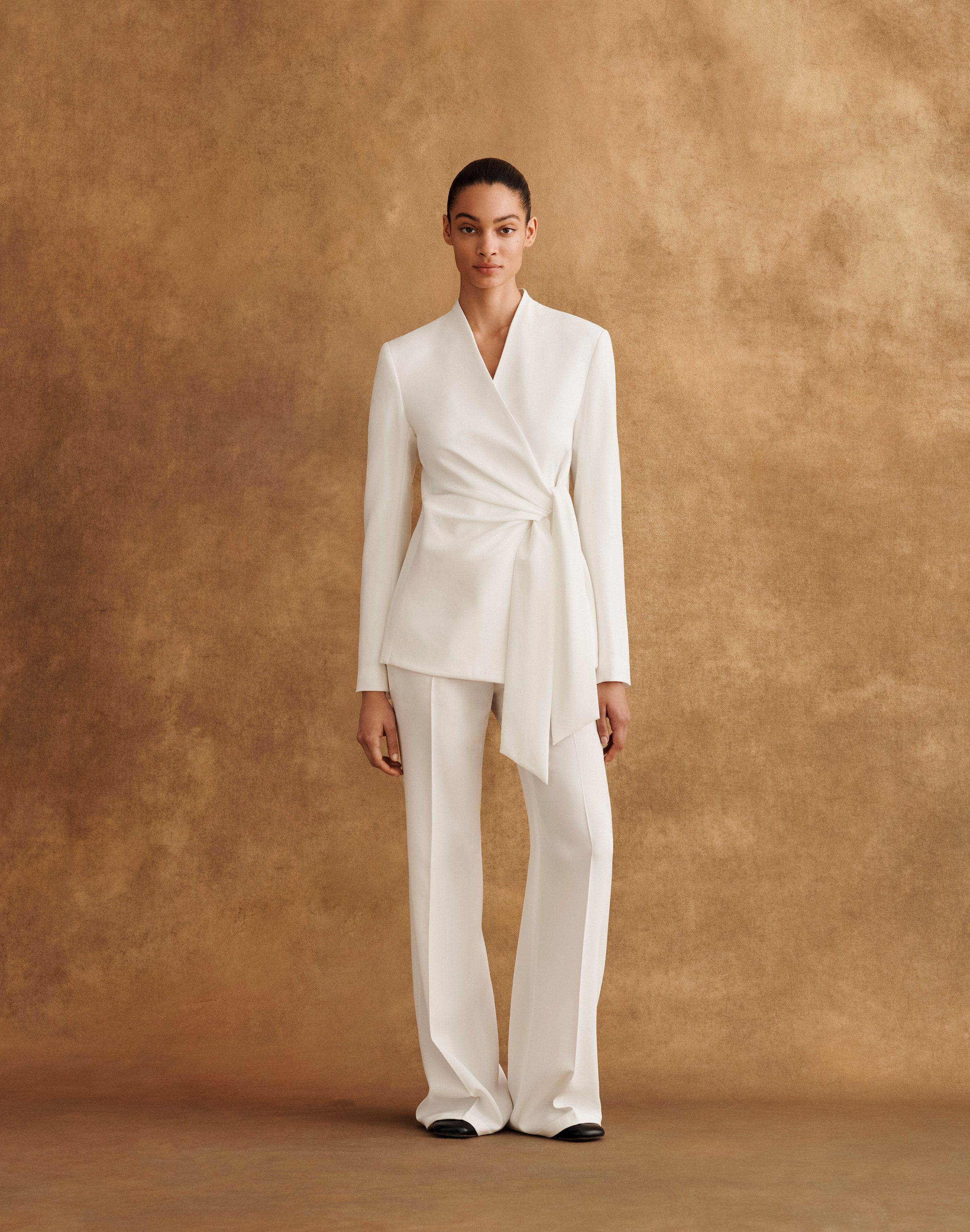 Finesse Crepe Wrap Blazer and Lafayette Pant