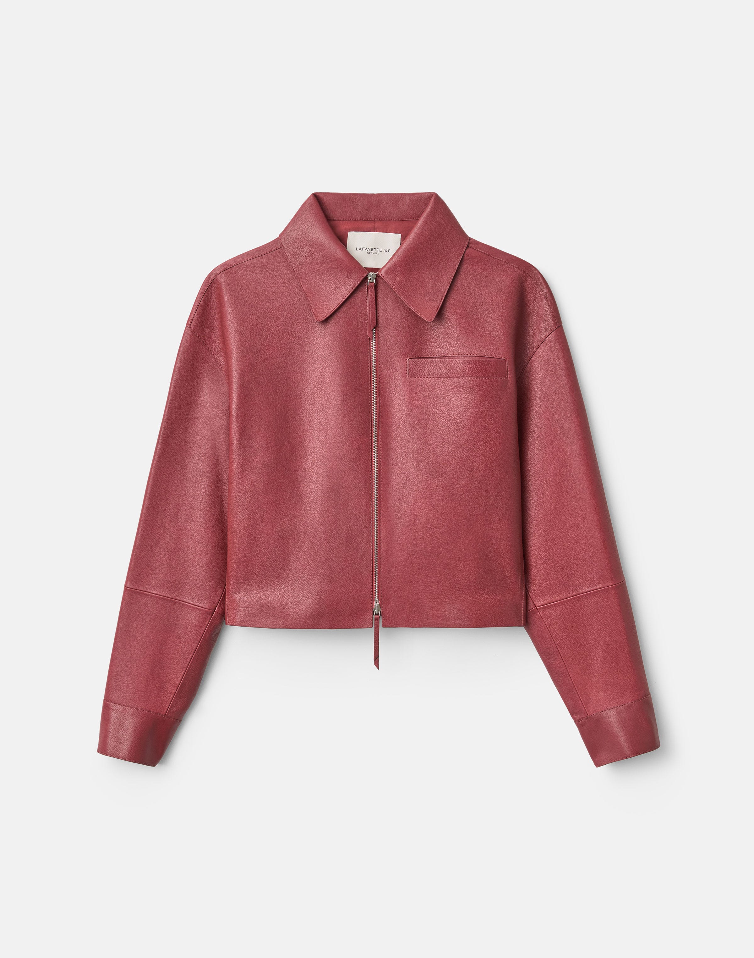 Full Grain Leather Short Jacket
