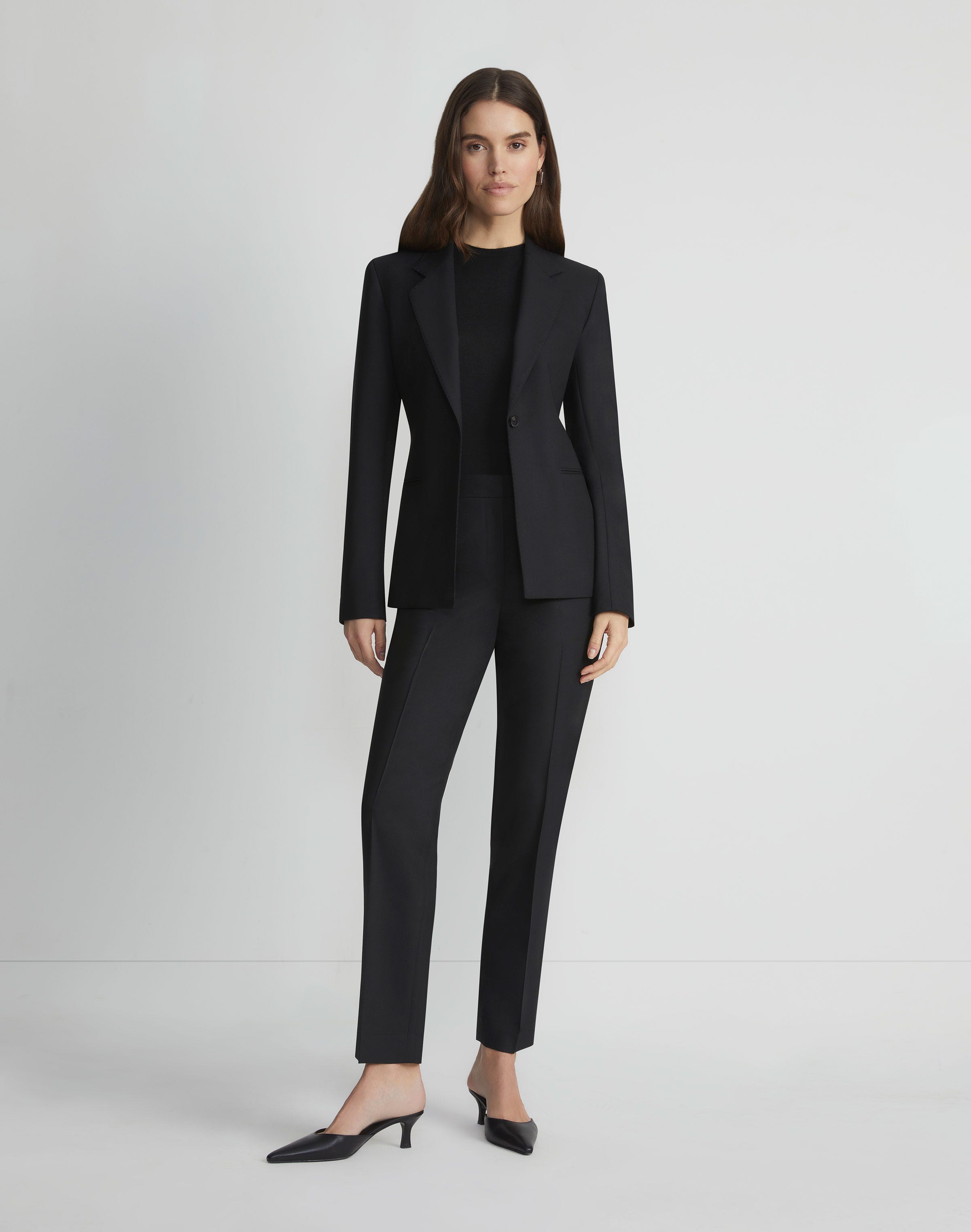 Responsible Stretch Wool Single Button Blazer