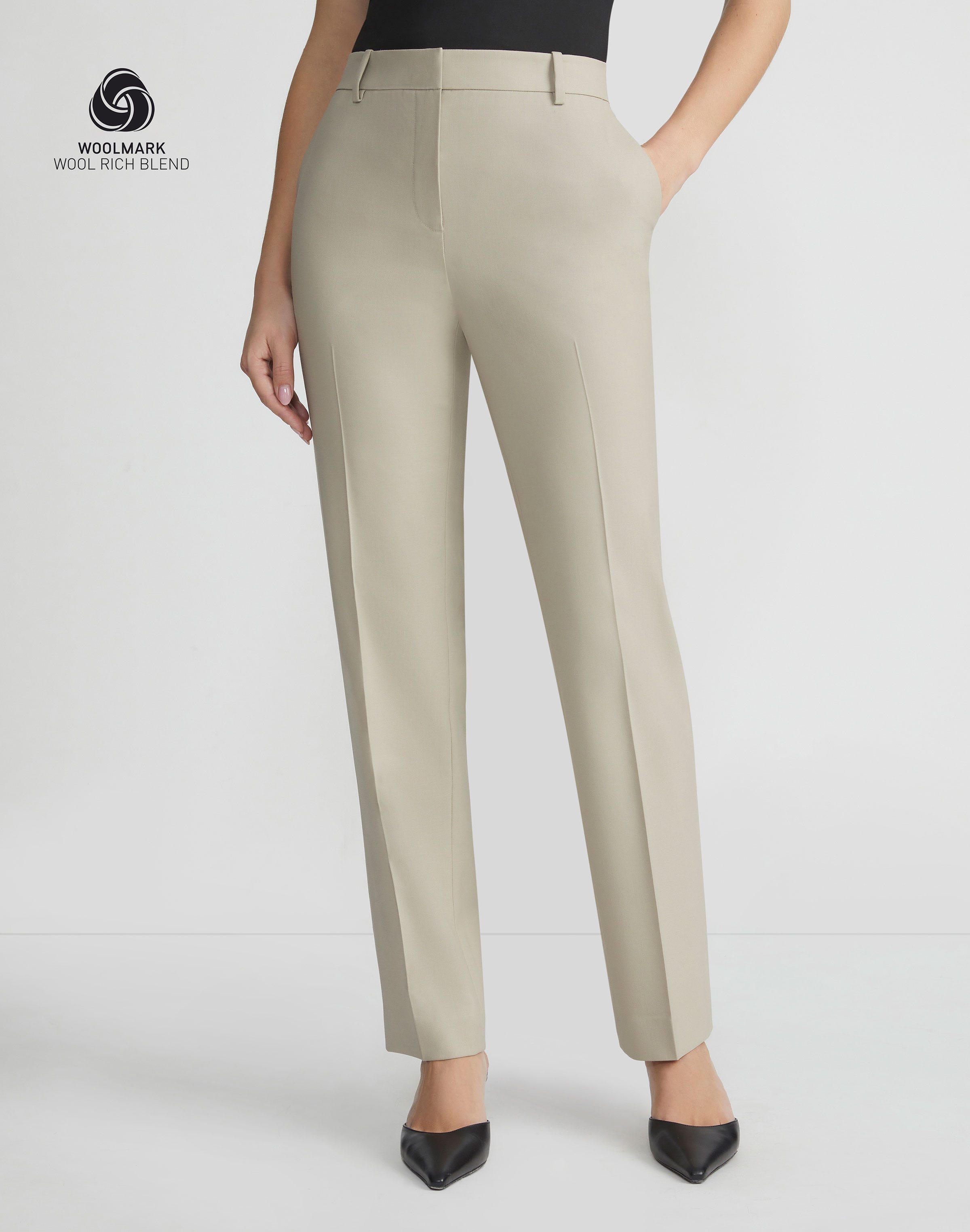 Plus-Size Responsible Stretch Wool Clinton Ankle Pant