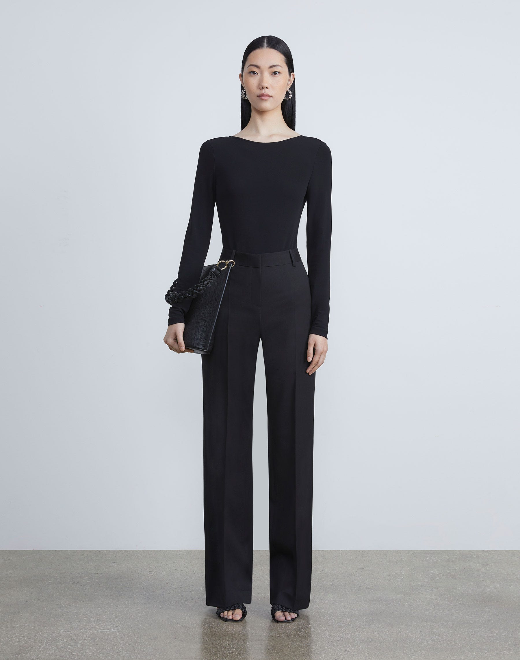 Petite Stretch Wool Gates Pant
